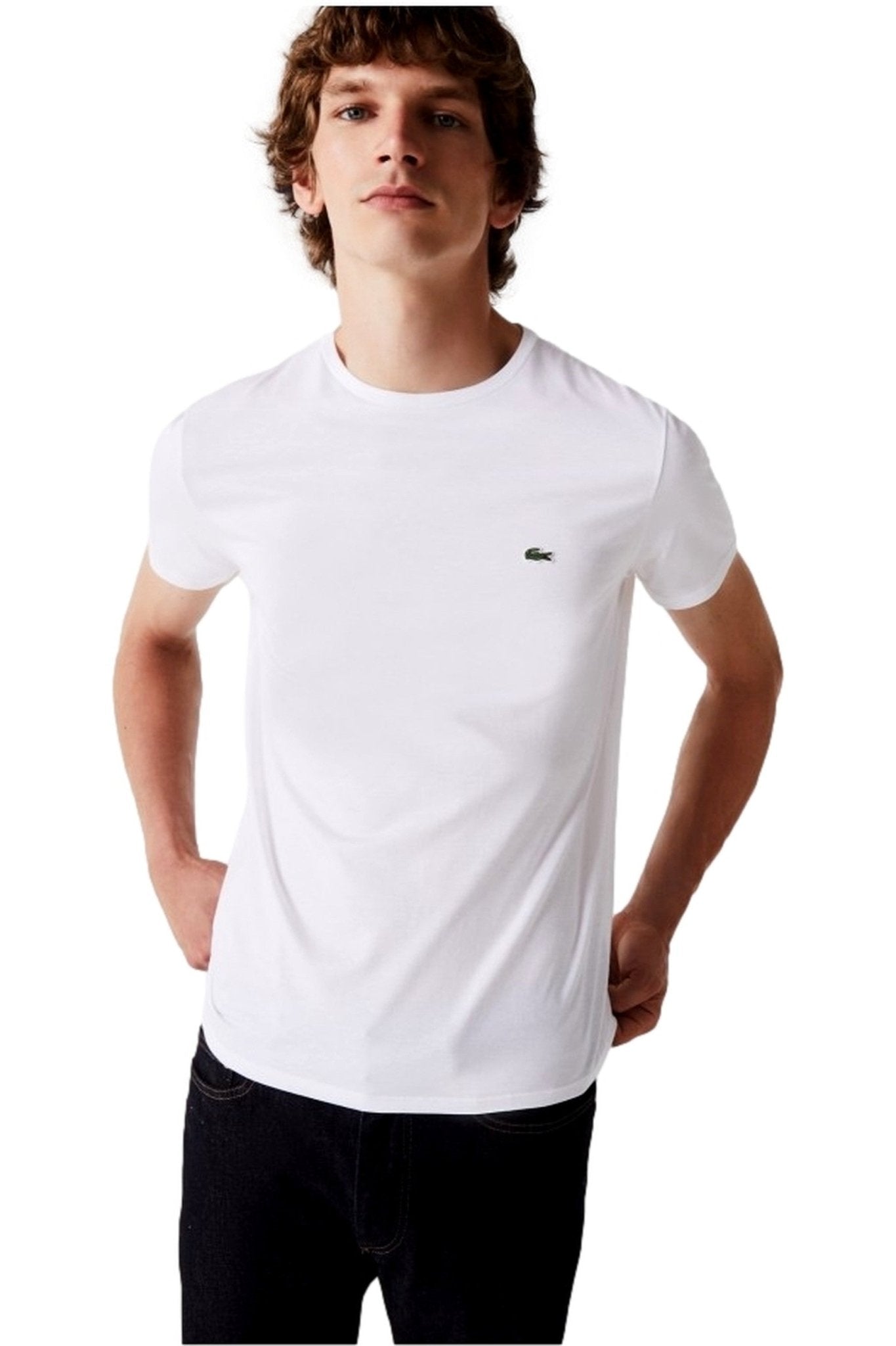 CAMISETA LACOSTE BLANCA ESSENTIAL TEE - AREA ZERO