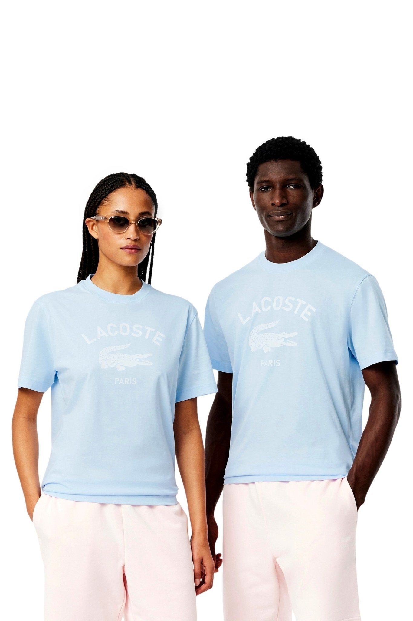 CAMISETA LACOSTE CELESTE BIG CROCO EXCLUSIVE PRINT - AREA ZERO