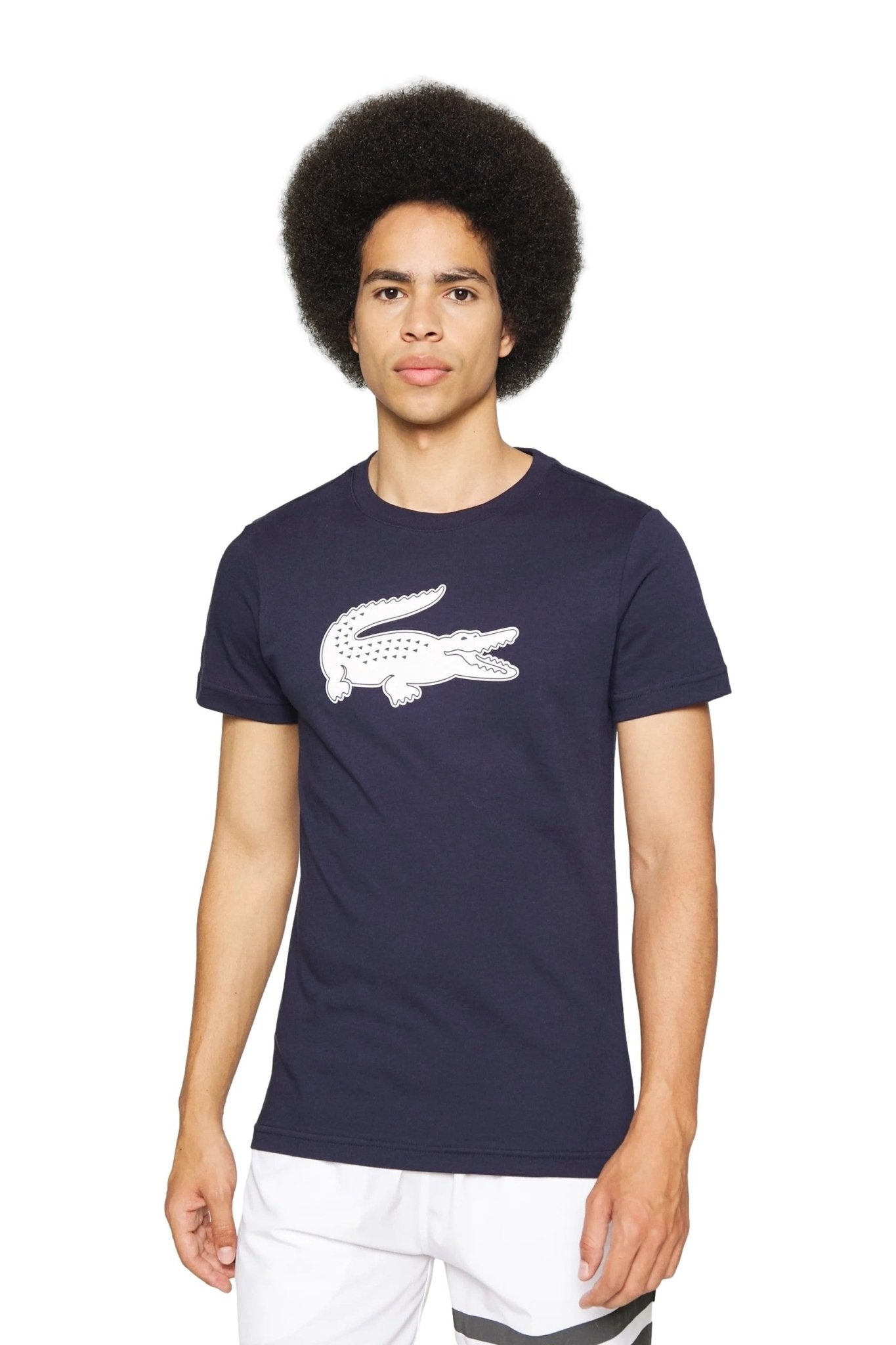 CAMISETA LACOSTE MARINO 3D LOGO TEE - AREA ZERO