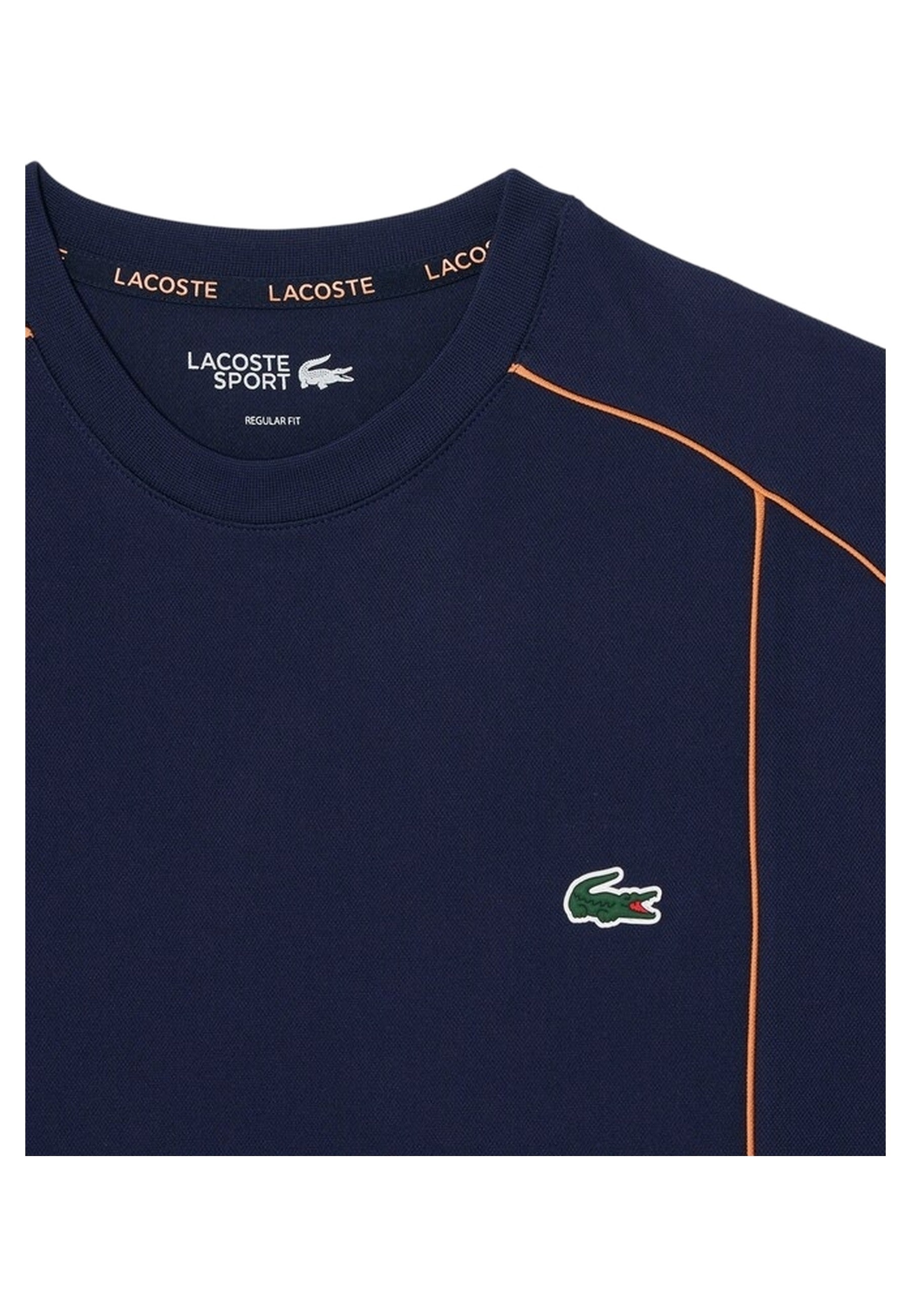 CAMISETA LACOSTE MARINO ULTRA DRY RIBETED TEE