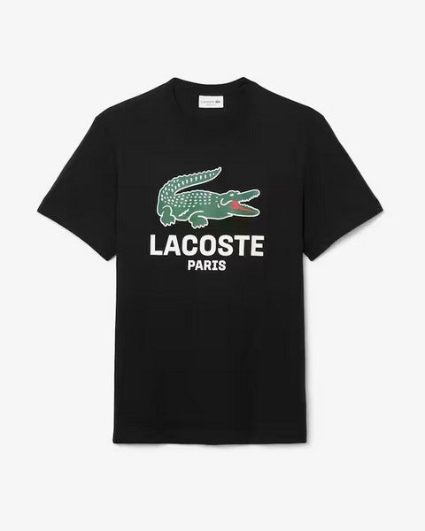 CAMISETA LACOSTE NEGRA BIG CHEST CROCO CREWNECK TEE
