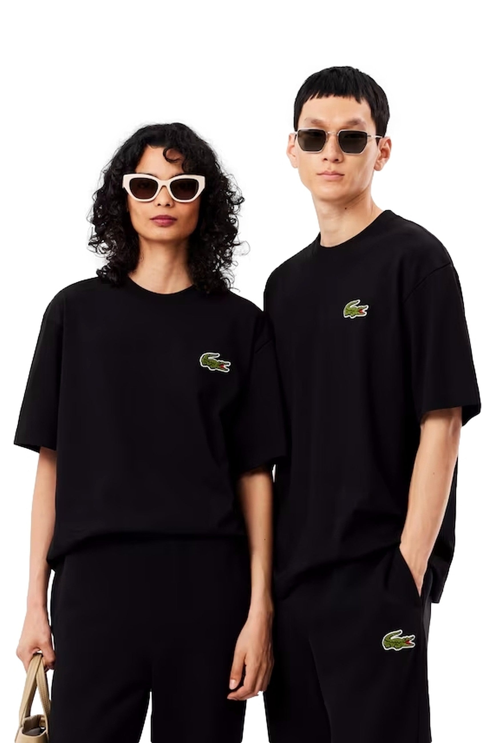 CAMISETA LACOSTE NEGRA BIG CROCO OVERSIZED TEE