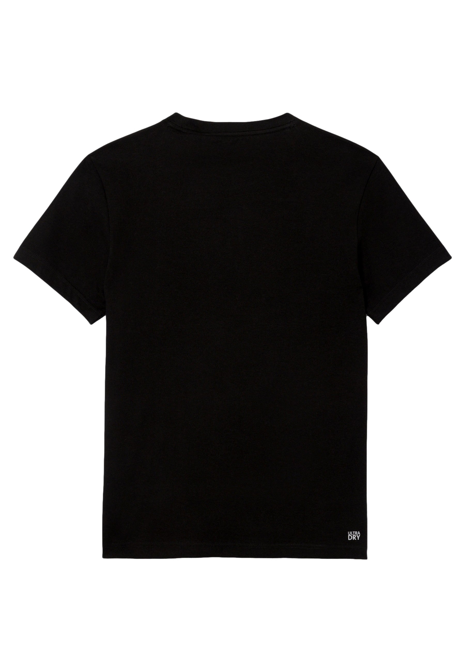 CAMISETA LACOSTE NEGRA/VERDE XXL LOGO ULTRA DRY TEE