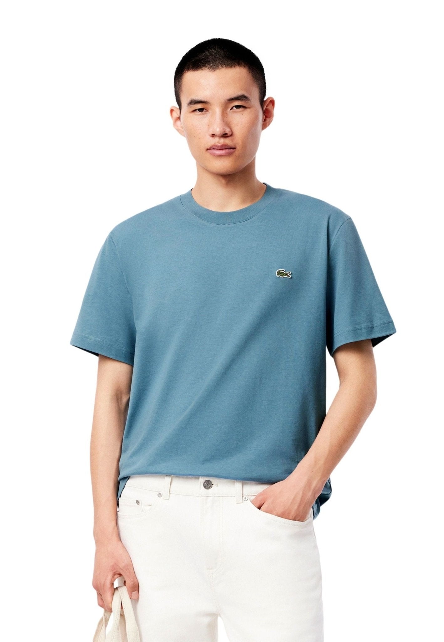 CAMISETA LACOSTE PETROLEO CLASSIC LOGO TEE - AREA ZERO