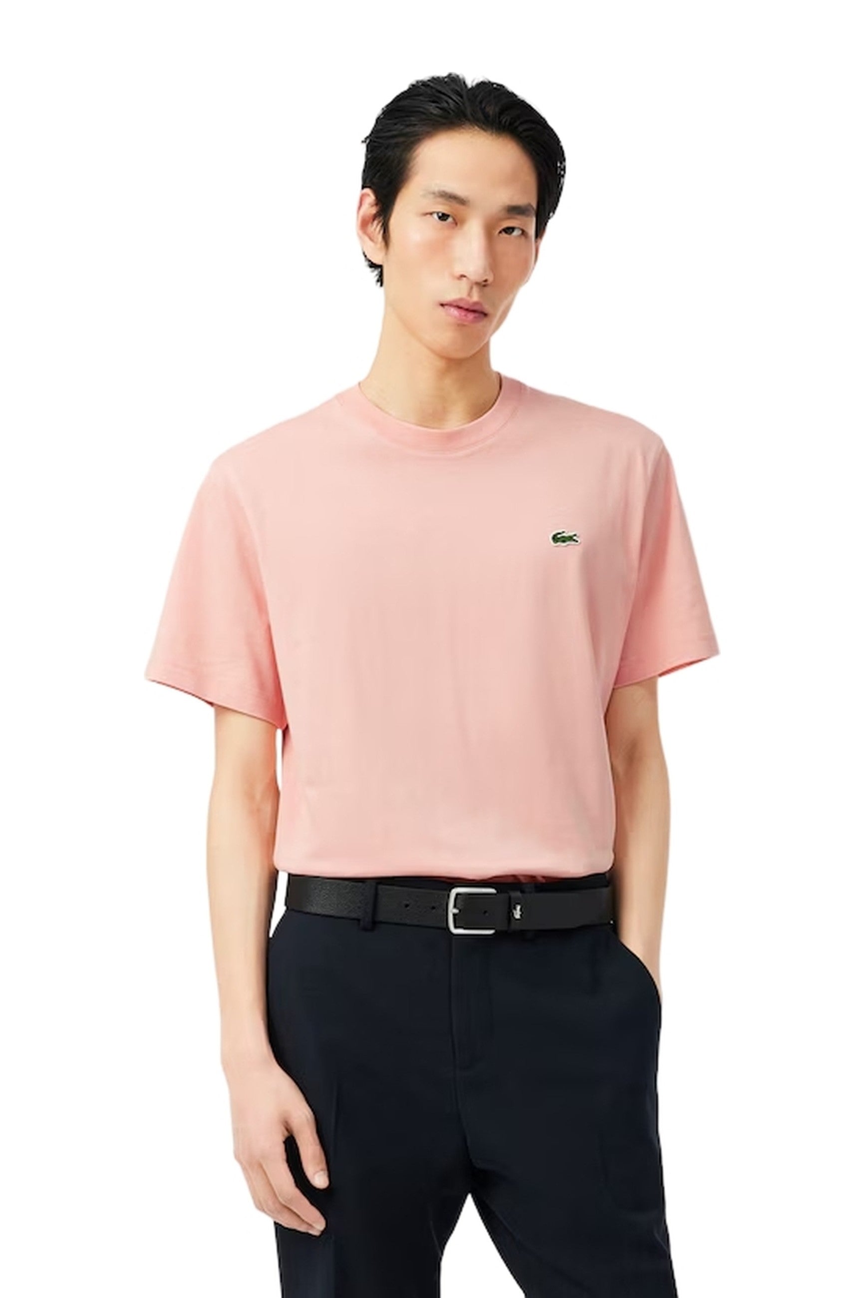CAMISETA LACOSTE ROSA BASIC LOGO CREWNECK TEE