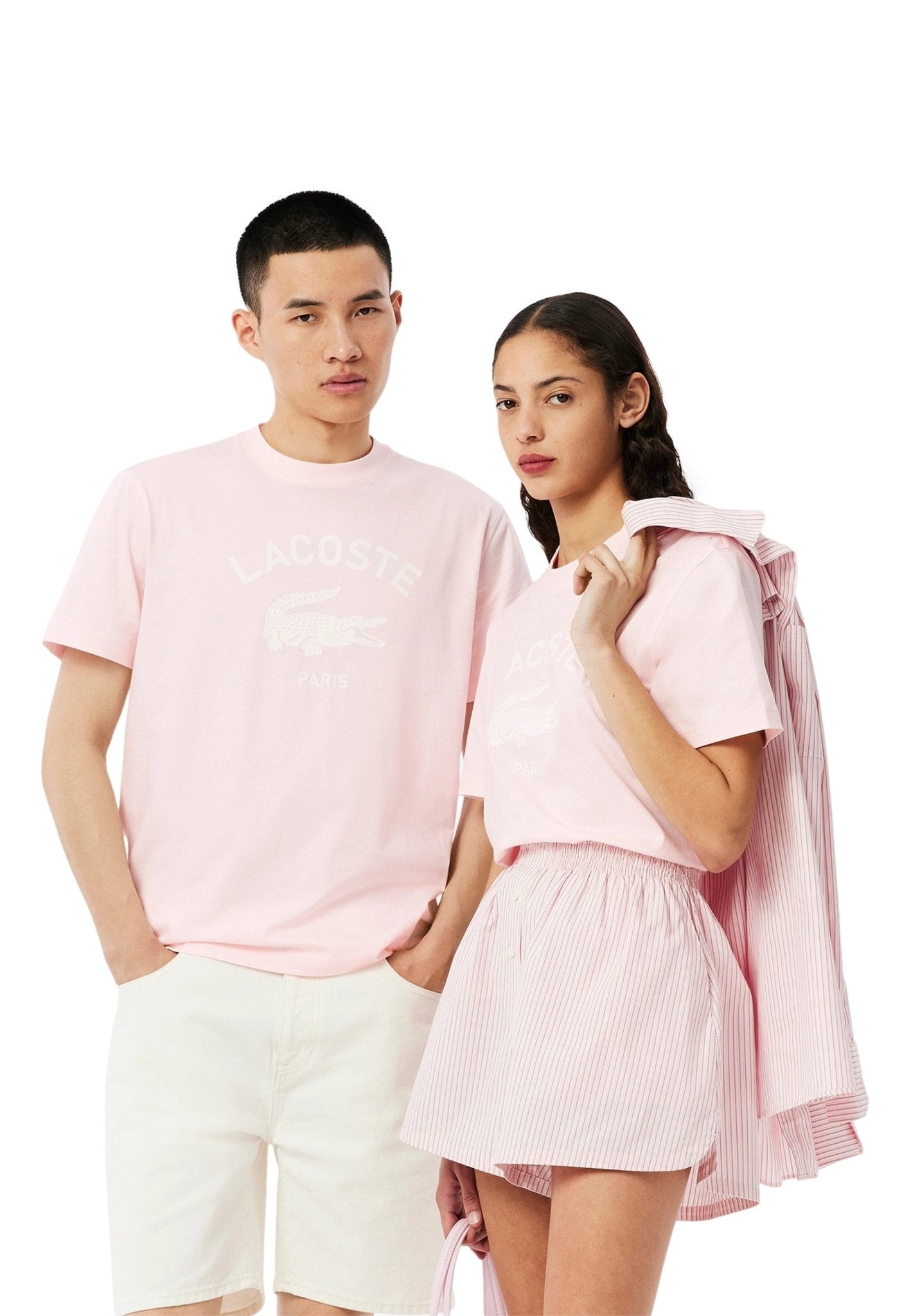 CAMISETA LACOSTE ROSA BIG CROCO EXCLUSIVE PRINT - AREA ZERO