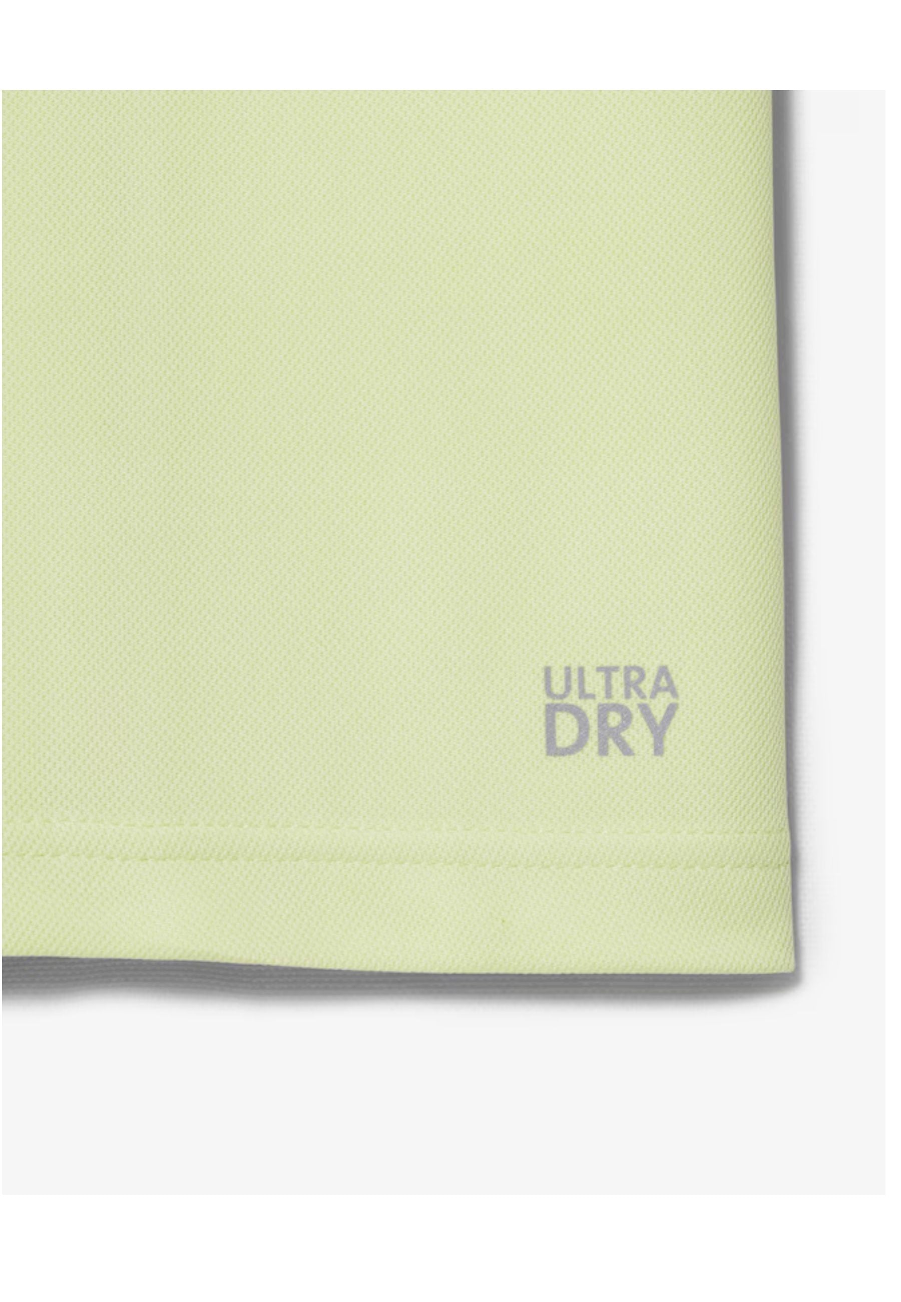 CAMISETA LACOSTE SPORT VERDE ULTRA DRY RIBETED CONTRAST TEE