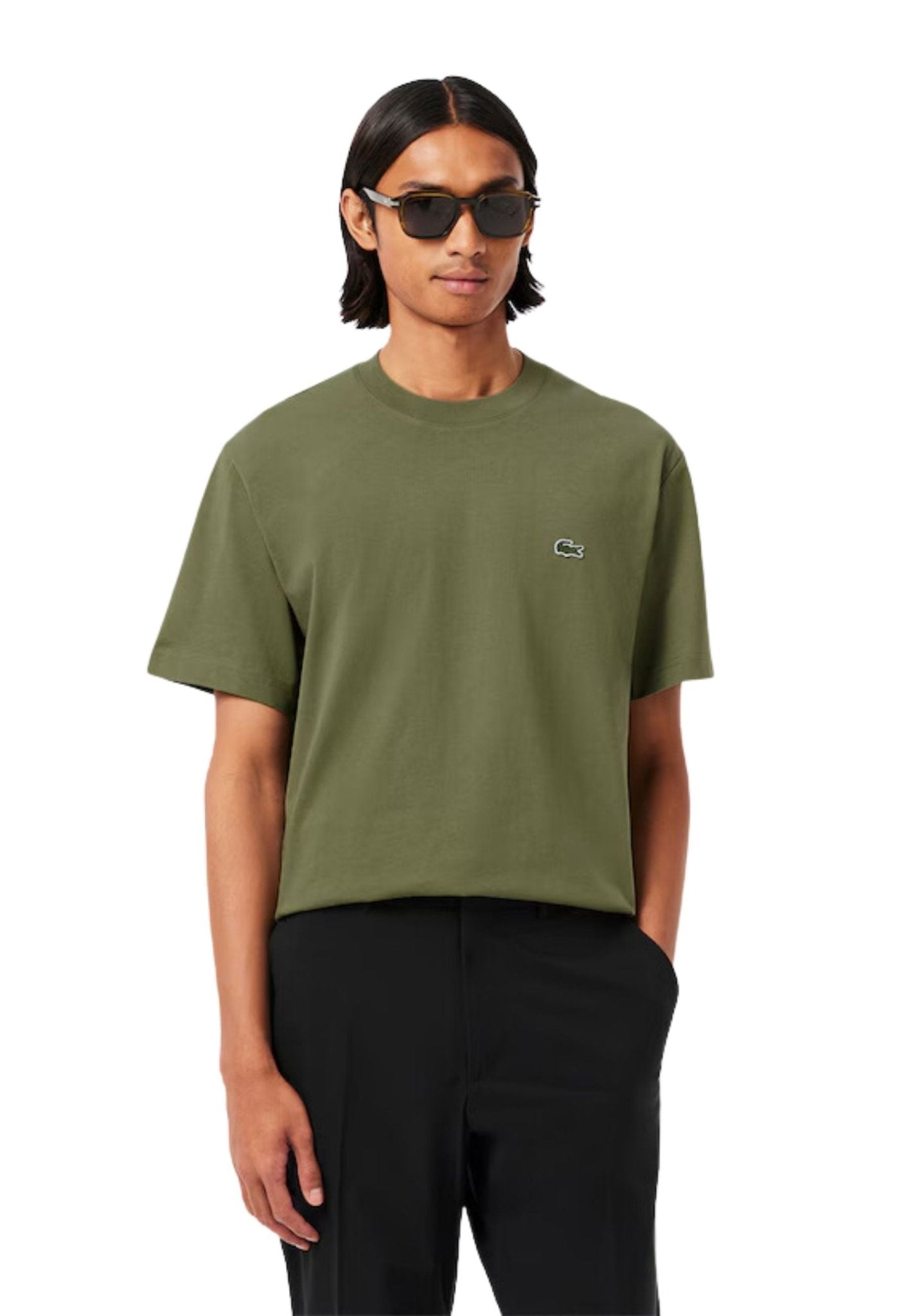 CAMISETA LACOSTE VERDE FOREST CLASSIC LOGO TEE - AREA ZERO