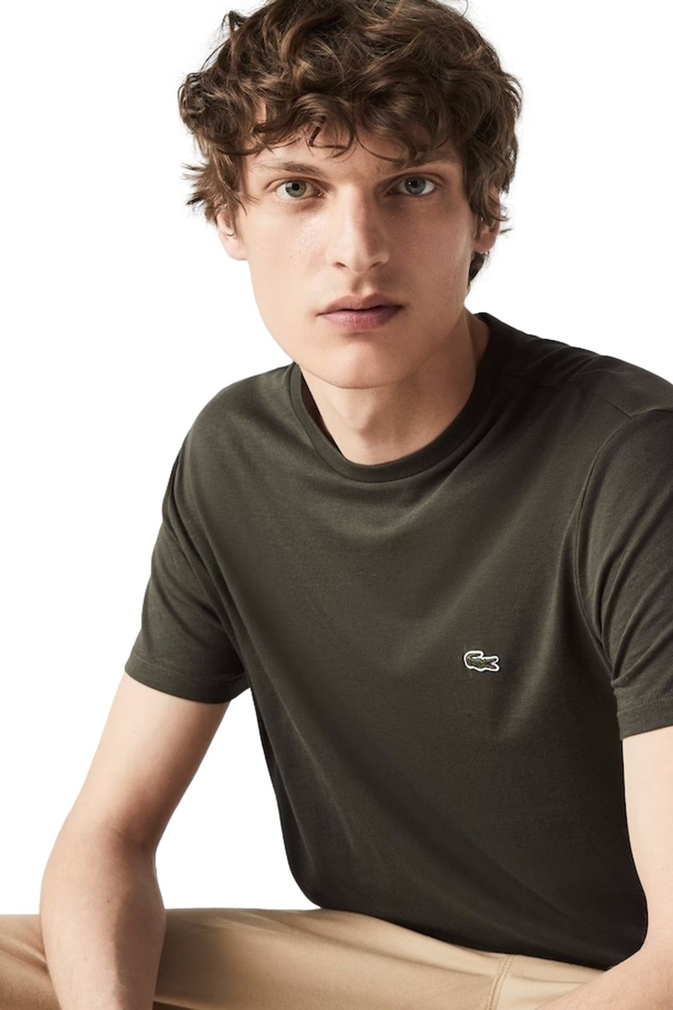 CAMISETA LACOSTE VERDE SHORT SLEEVED CREW NECK TEE - AREA ZERO