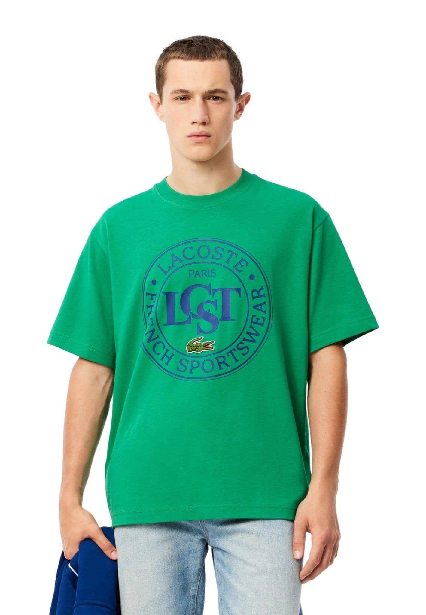 CAMISETA LACOSTE VERDE TENIS LOGO TEE - AREA ZERO