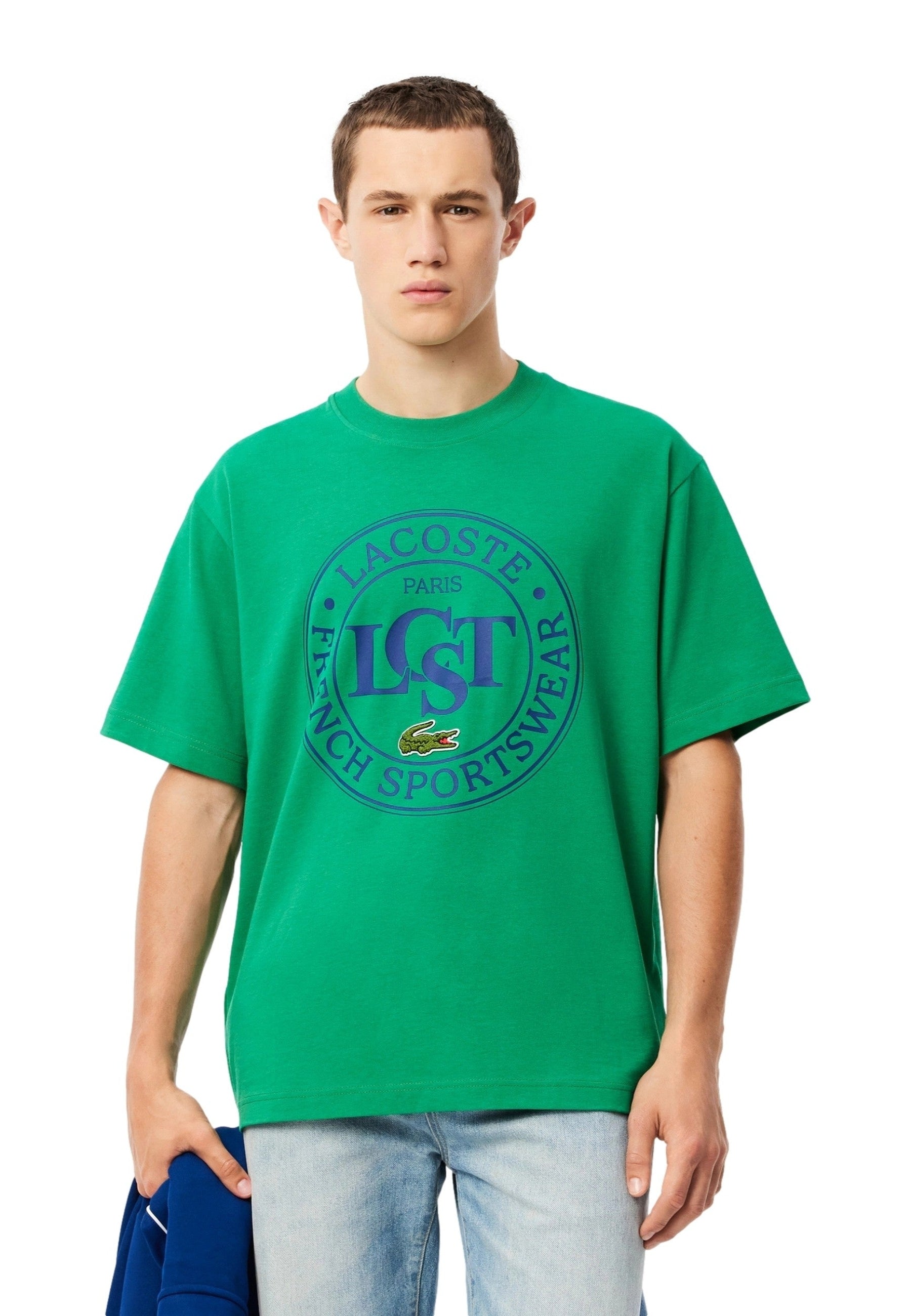 CAMISETA LACOSTE VERDE TENIS LOGO TEE