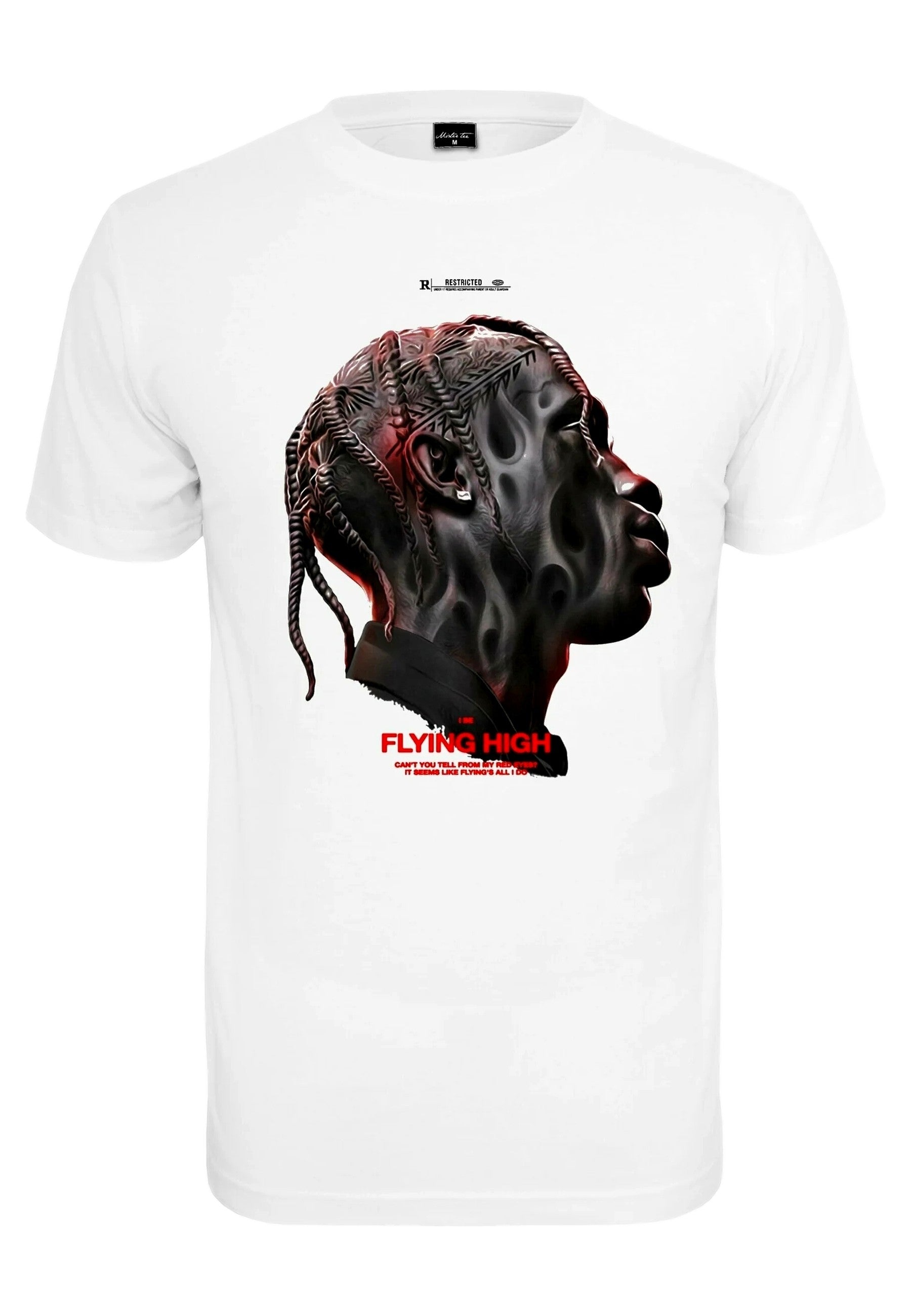 CAMISETA MISTER TEE TRAVIS SCOTT BLANCA FLYING HIGH OVERSIZED TEE