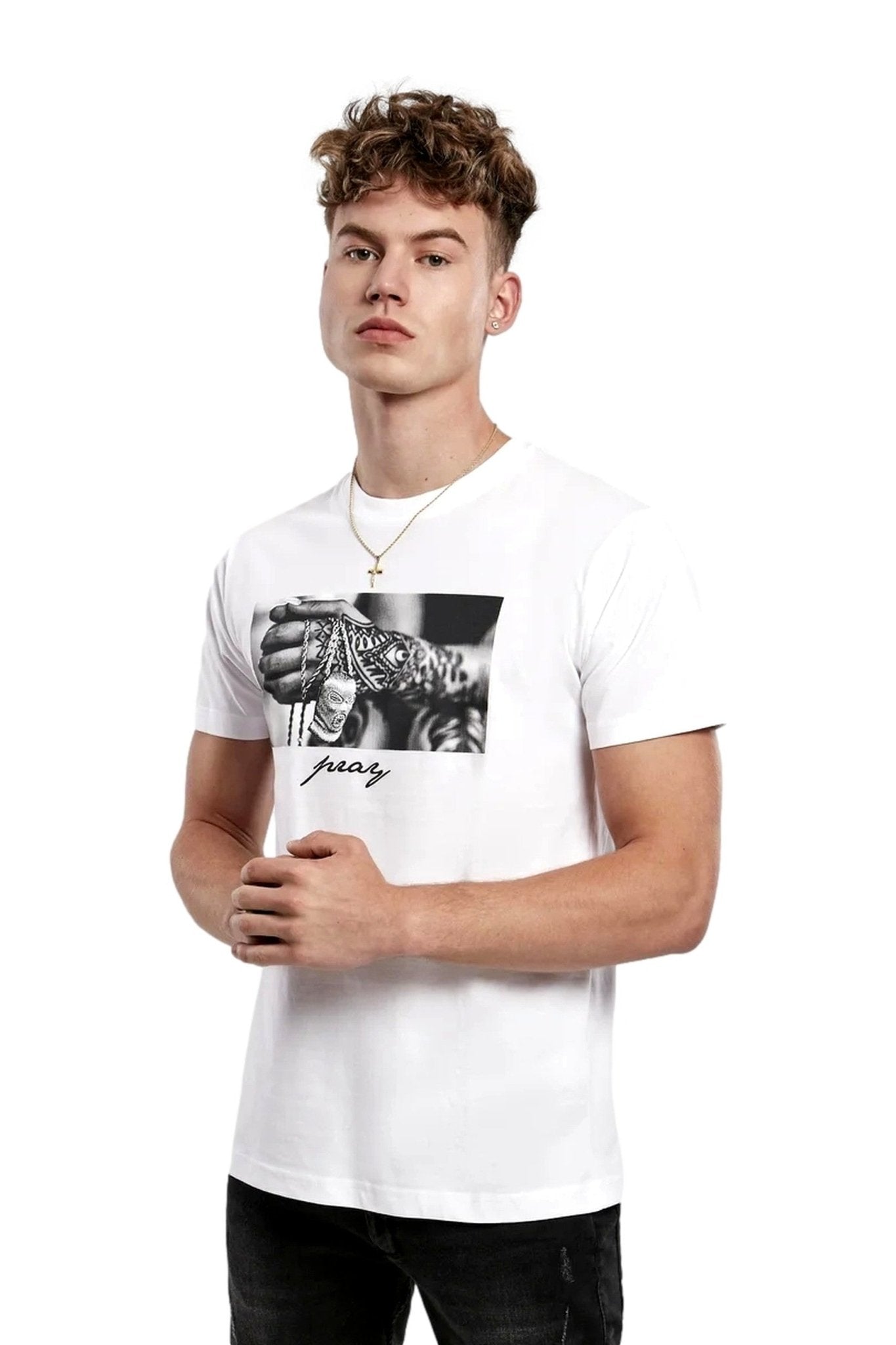 CAMISETA MISTER TEE BLANCA PRAY 2.0 TEE - AREA ZERO