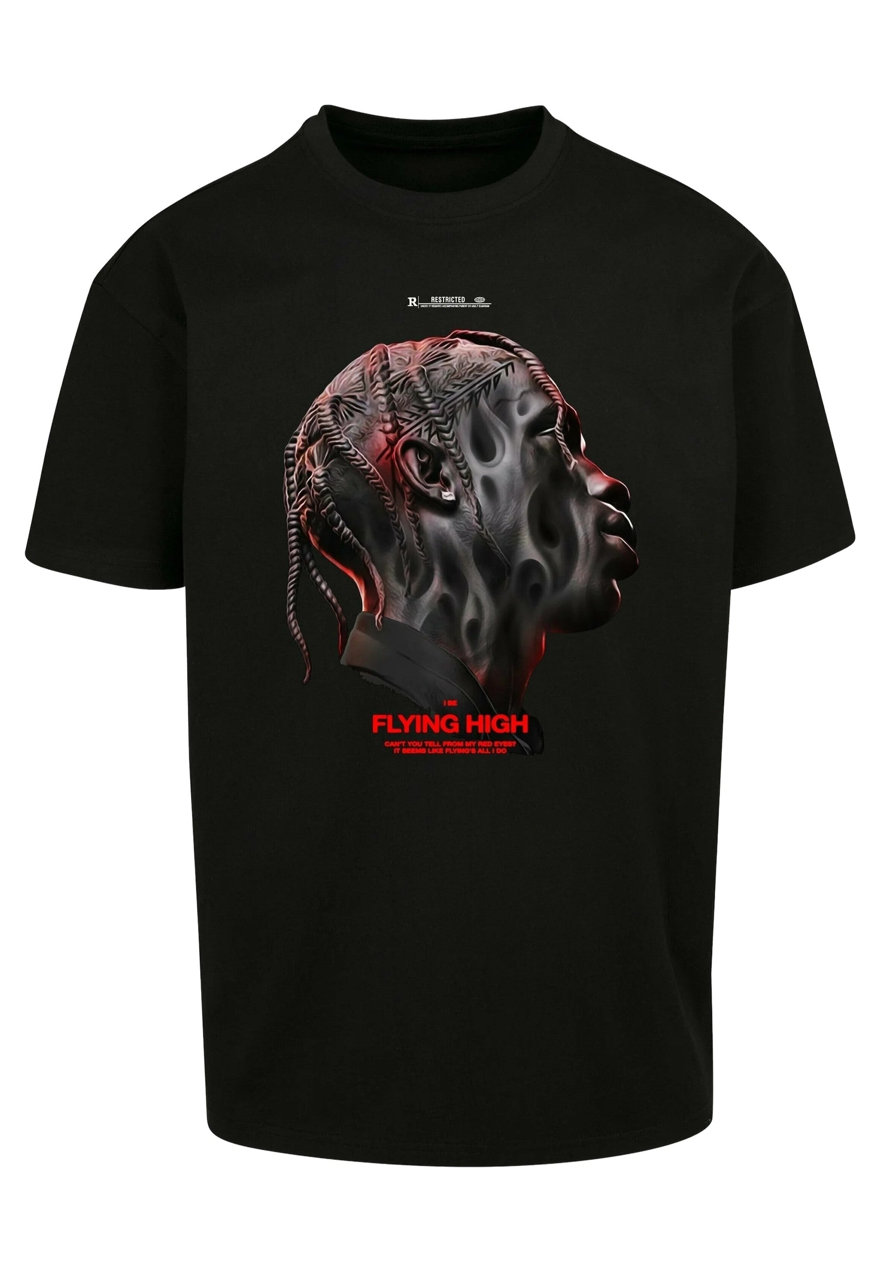 CAMISETA MISTER TEE NEGRA FLYING HIGH OVERSIZED TEE