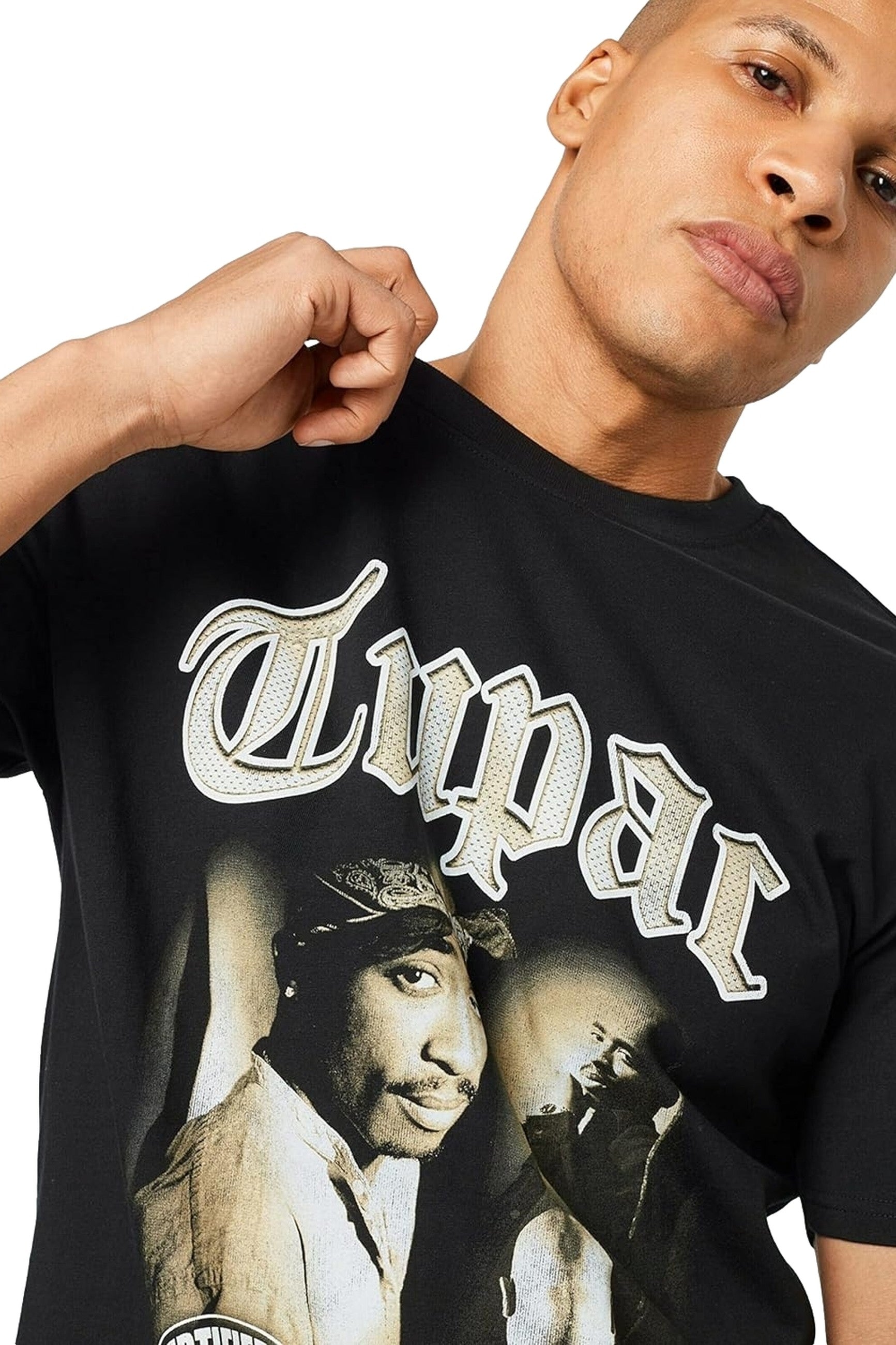 CAMISETA MISTER TEE NEGRA TUPAC MATW SEPIA OVERSIZED TEE