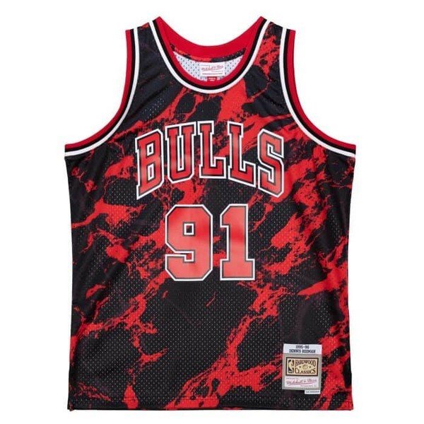 CAMISETA MITCHELL & NESS NEGRA DOODLE SWINGMAN JERSEY - AREA ZERO