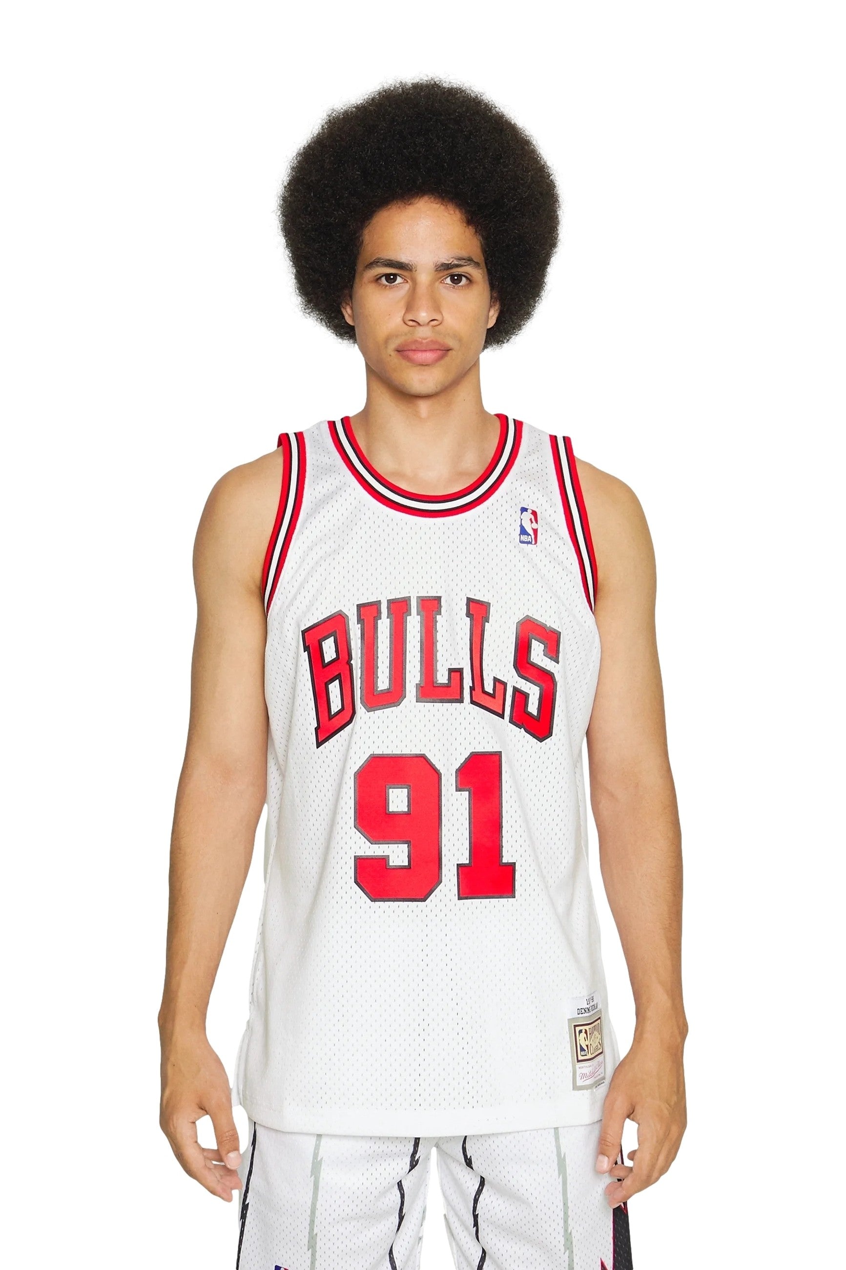 CAMISETA MITCHELL & NESS BLANCA BULLS DENNIS RODMAN SWINGMAN TEE