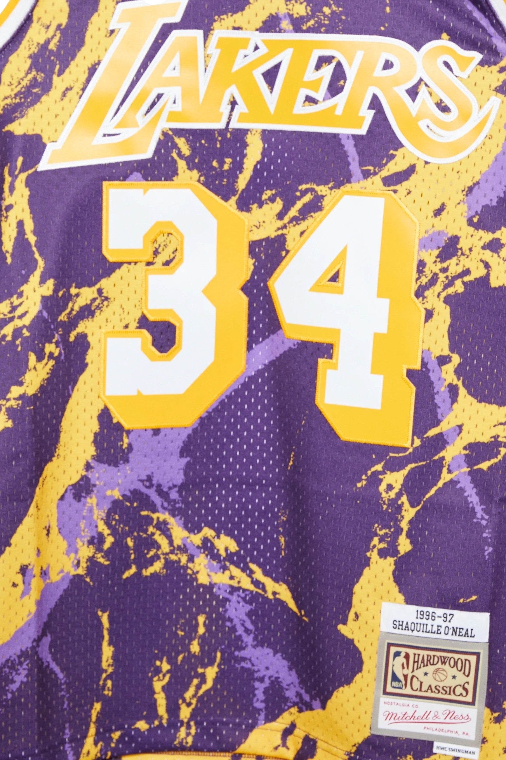CAMISETA MITCHELL & NESS BLANCA LAKERS DOODLE SWINGMAN JERSEY