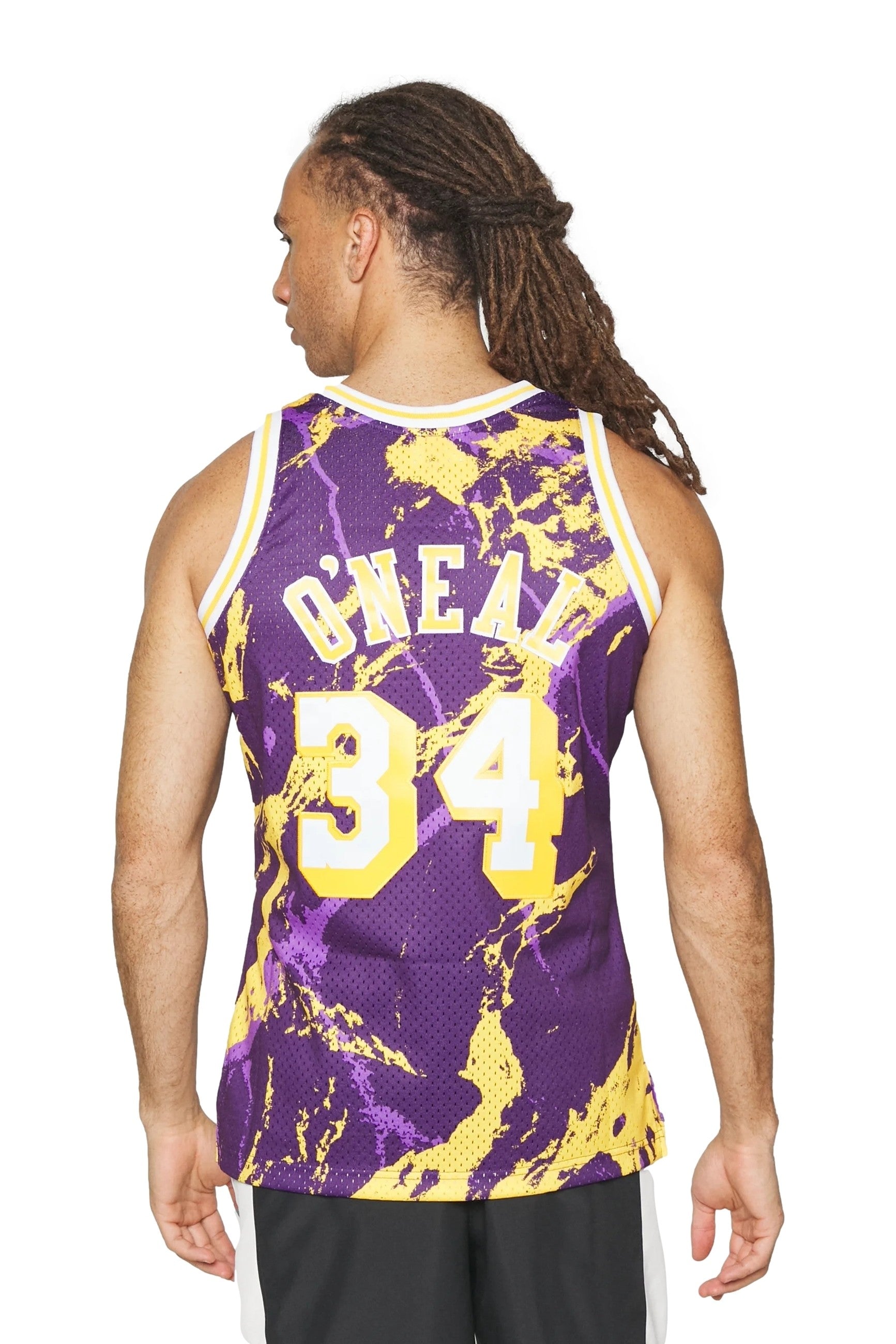 CAMISETA MITCHELL & NESS BLANCA LAKERS DOODLE SWINGMAN JERSEY