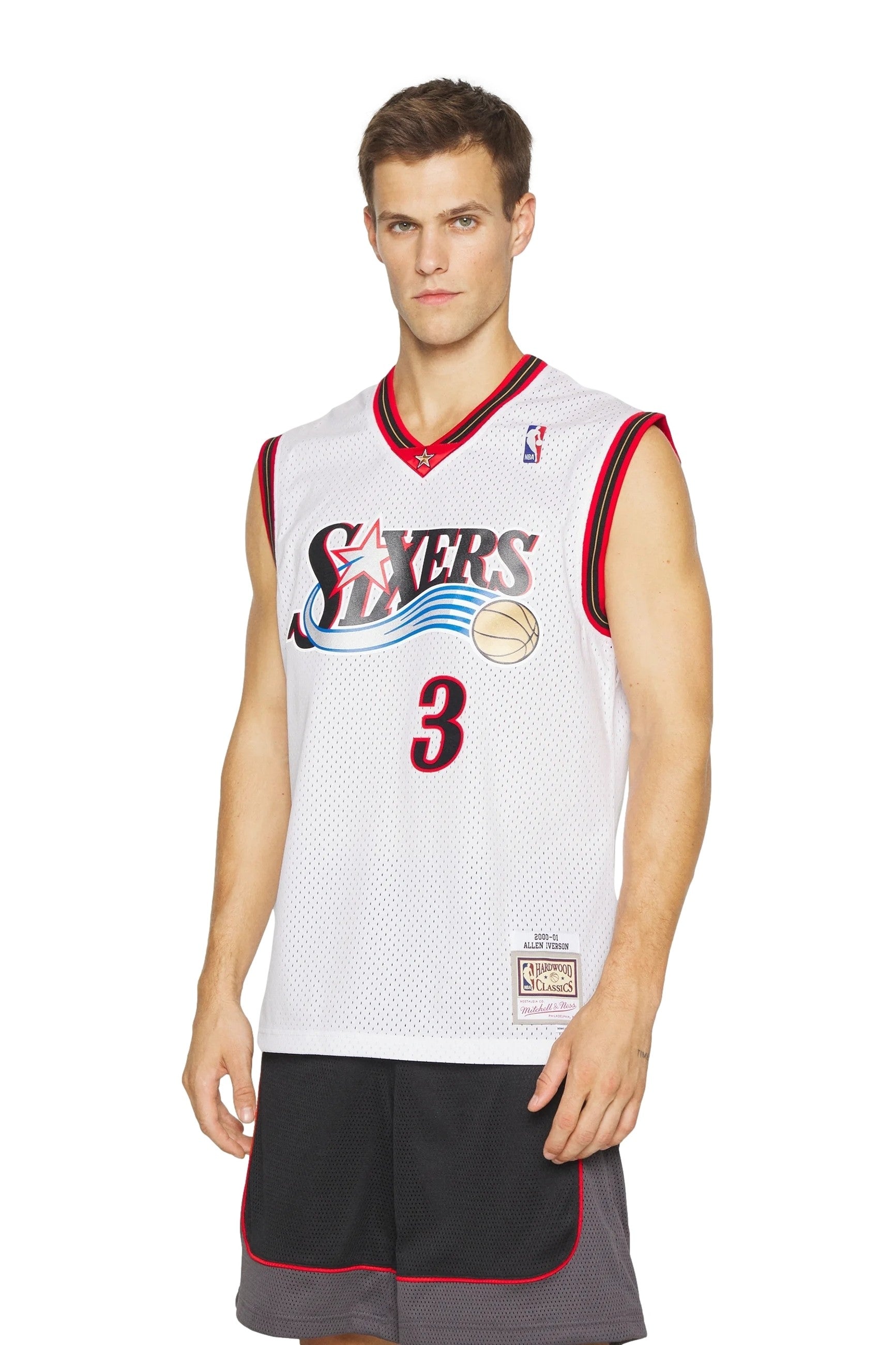 CAMISETA MITCHELL & NESS BLANCA PHILADELPHIA 76 IVERSON SWINGMAN TEE