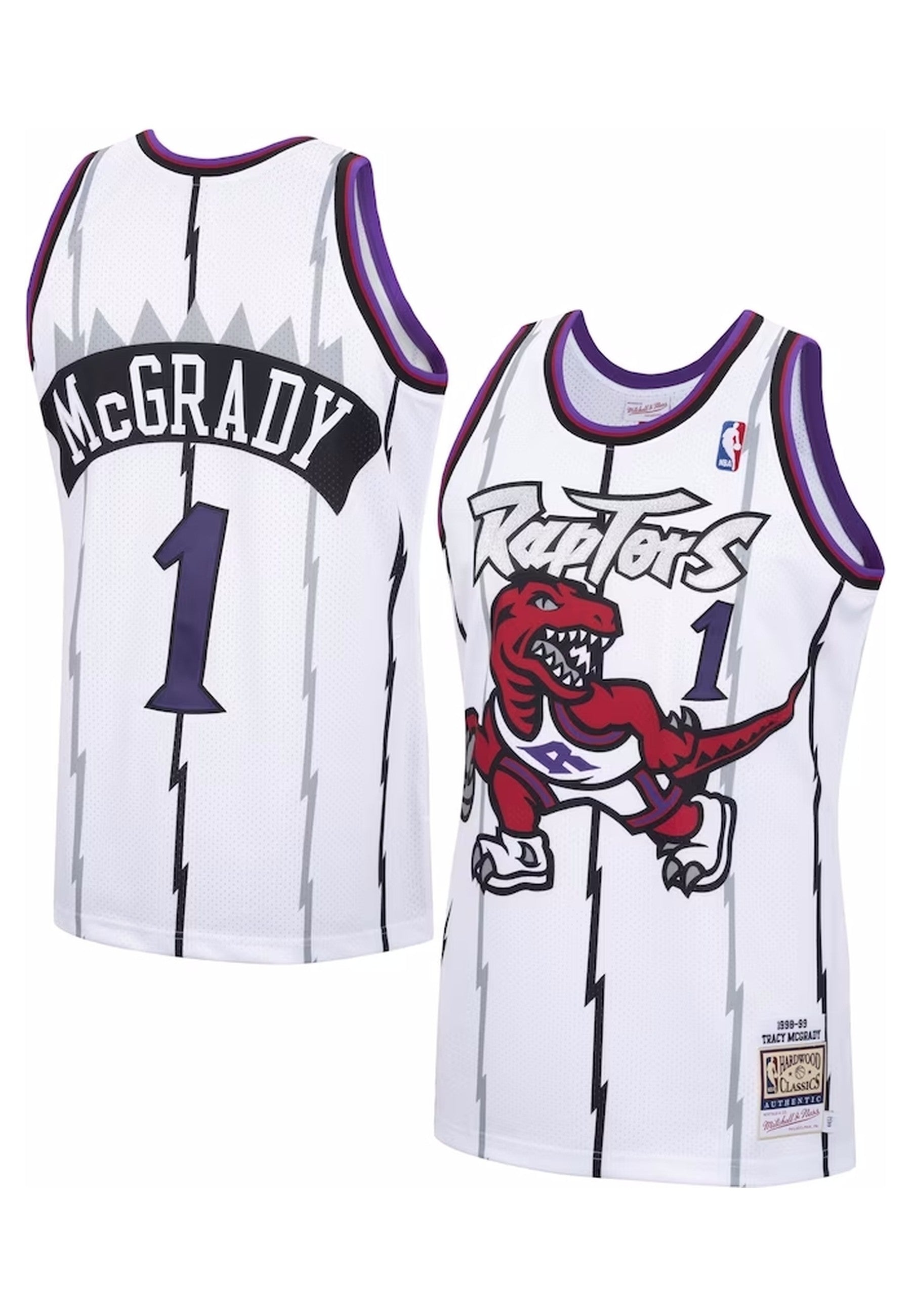 CAMISETA MITCHELL & NESS BLANCA TORONTO RAPTORS MCGRADY SWINGMAN JERSEY