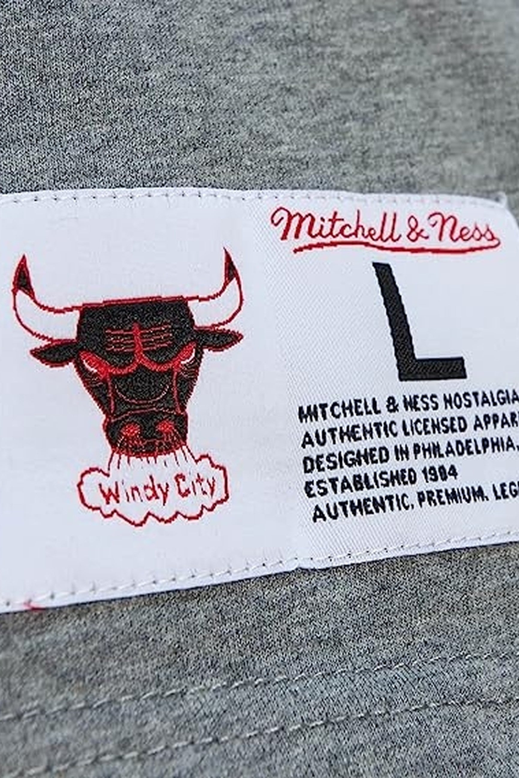 CAMISETA MITCHELL & NESS GRIS CHICAGO BULLS CITY COLLECTIO TEE