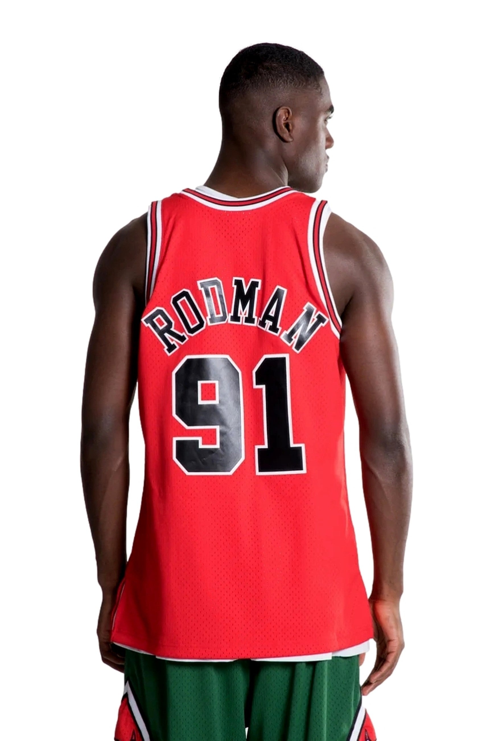 CAMISETA MITCHELL & NESS ROJA BULLS RODMAN 91 SWINGMAN JERSEY