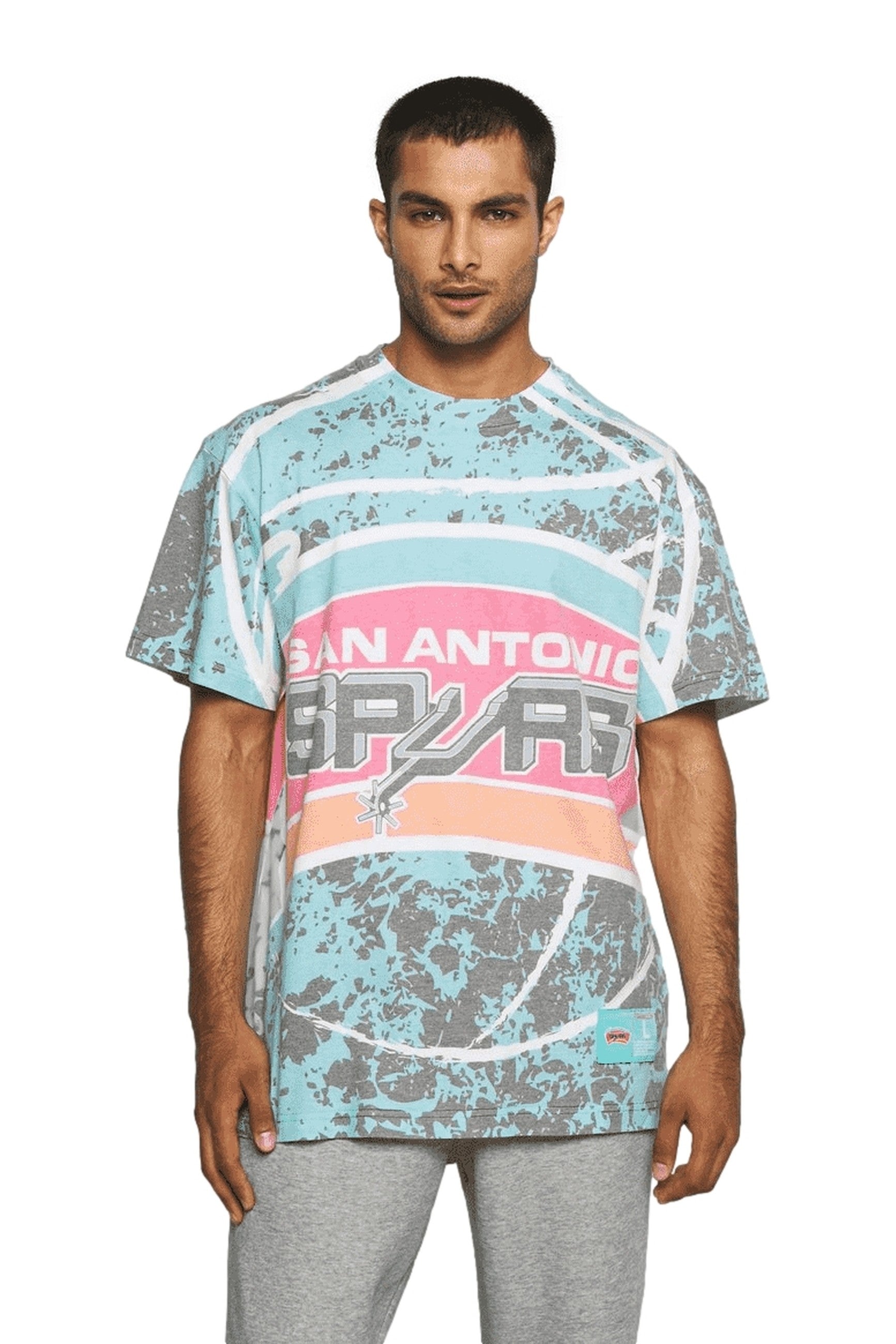 CAMISETA MITCHELL & NESS TURQUESA SPURS JUMBOTRON TEE