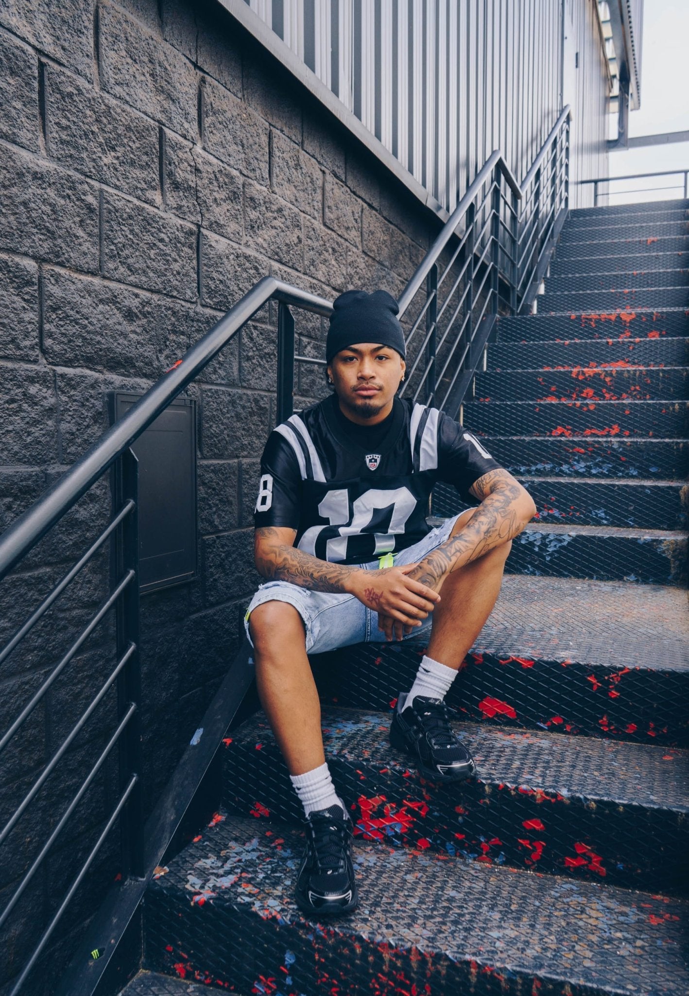 CAMISETA NEGRA 18 MANNING NFL JERSEY - AREA ZERO