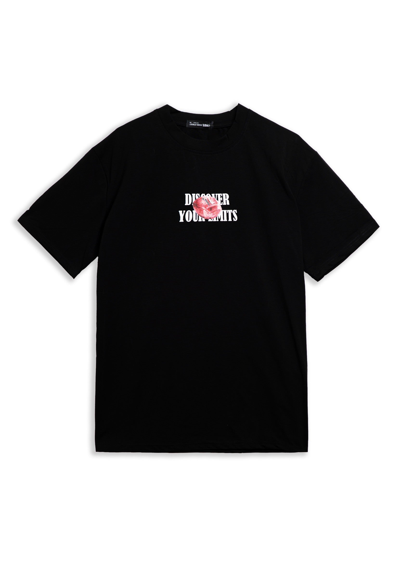 CAMISETA NEGRA DISCOVER YOUR LIMITS OVERSIZED TEE