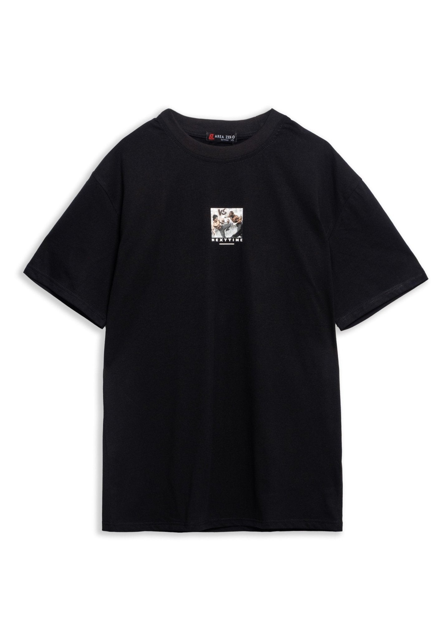 CAMISETA NEGRA FIGHTERS OVERSIZED TEE - AREA ZERO