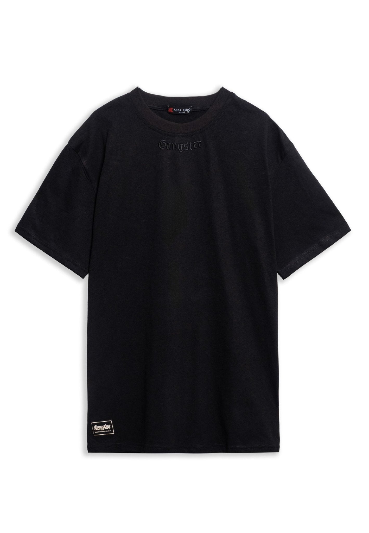 CAMISETA NEGRA GANGSTER RAP OVERSIZED TEE - AREA ZERO