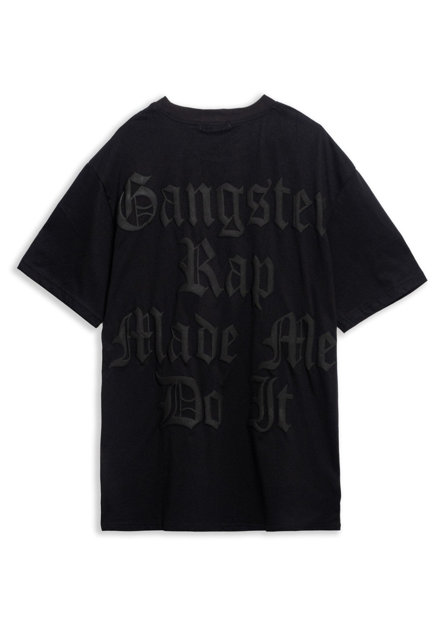 CAMISETA NEGRA GANGSTER RAP OVERSIZED TEE - AREA ZERO