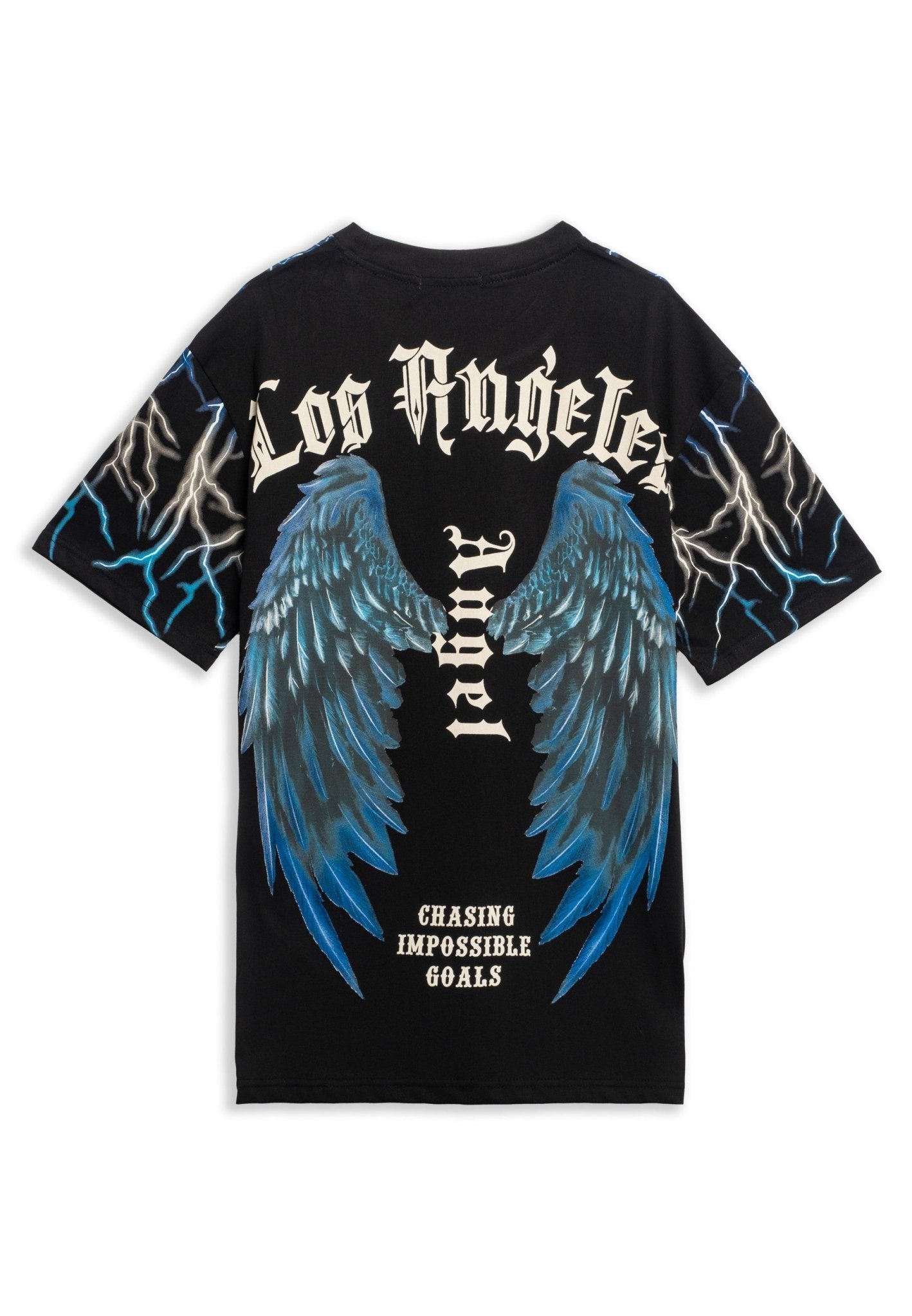 CAMISETA NEGRA LOS ANGELES THUNDER BACK WINGS TEE - AREA ZERO