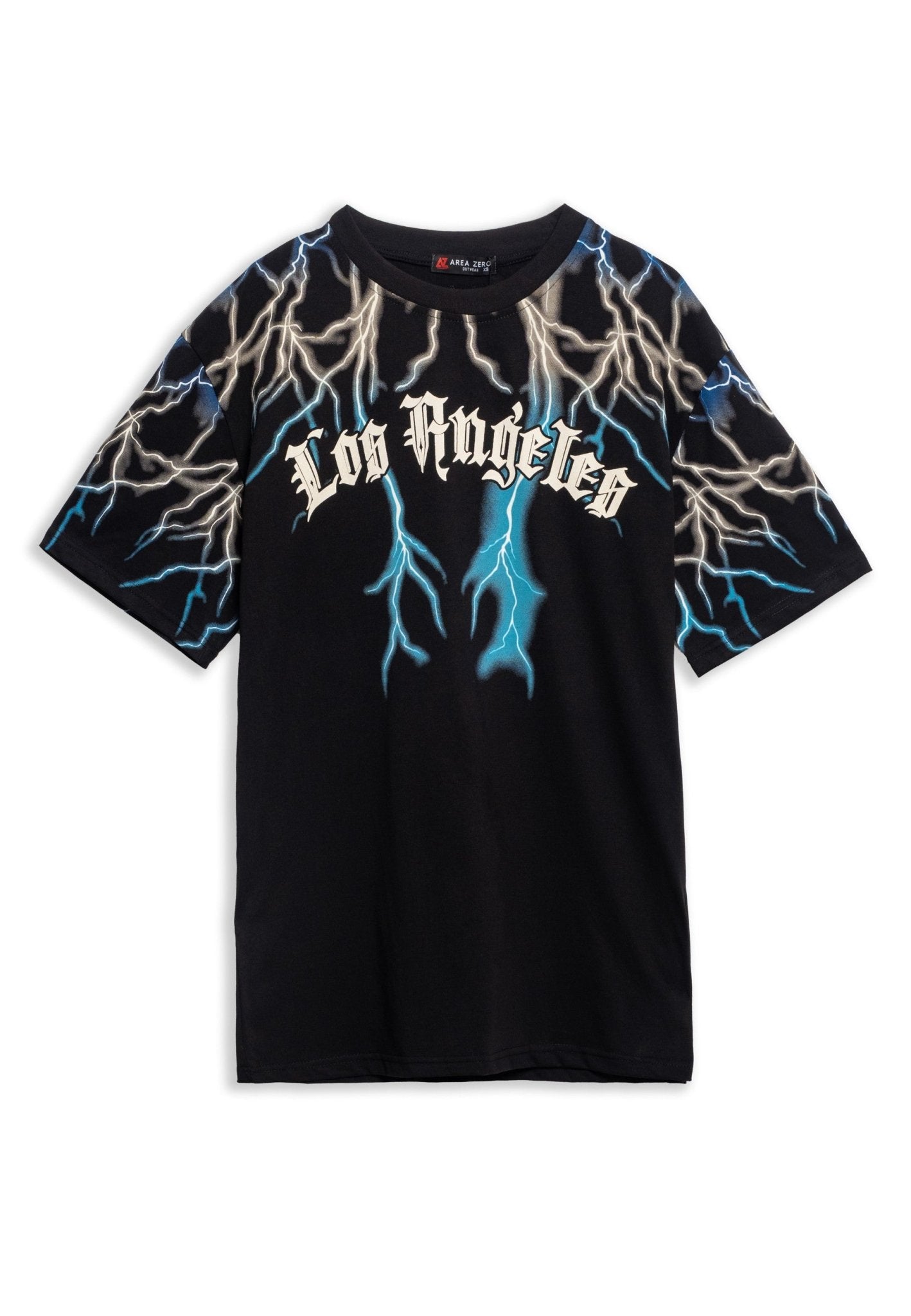 CAMISETA NEGRA LOS ANGELES THUNDER BACK WINGS TEE - AREA ZERO