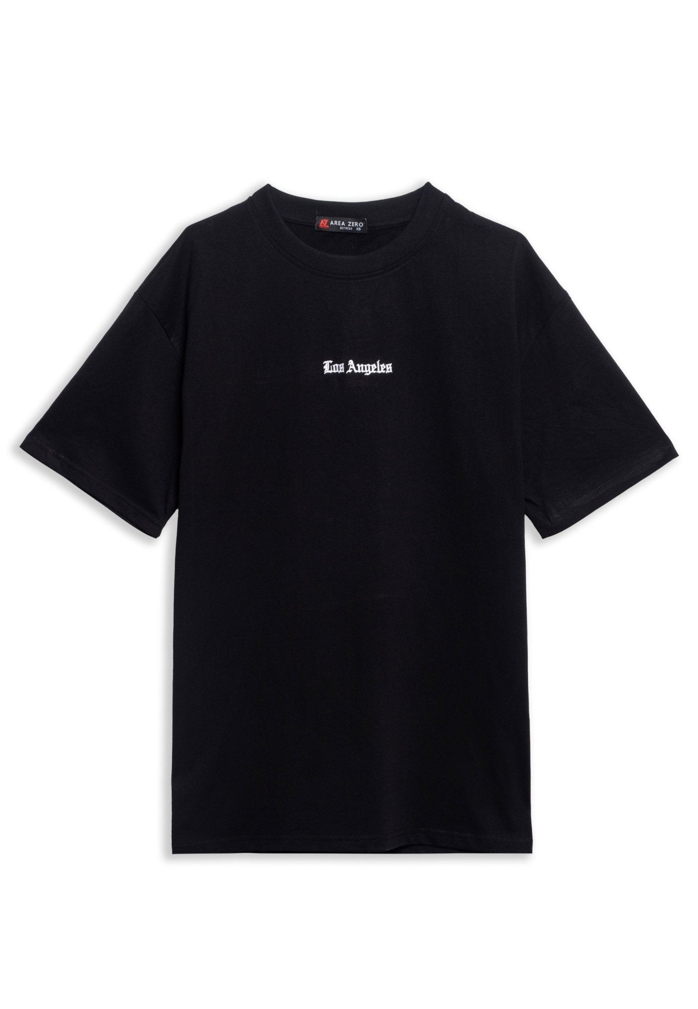 CAMISETA NEGRA LOS ANGELES WILD BEACH OVERSIZED TEE - AREA ZERO