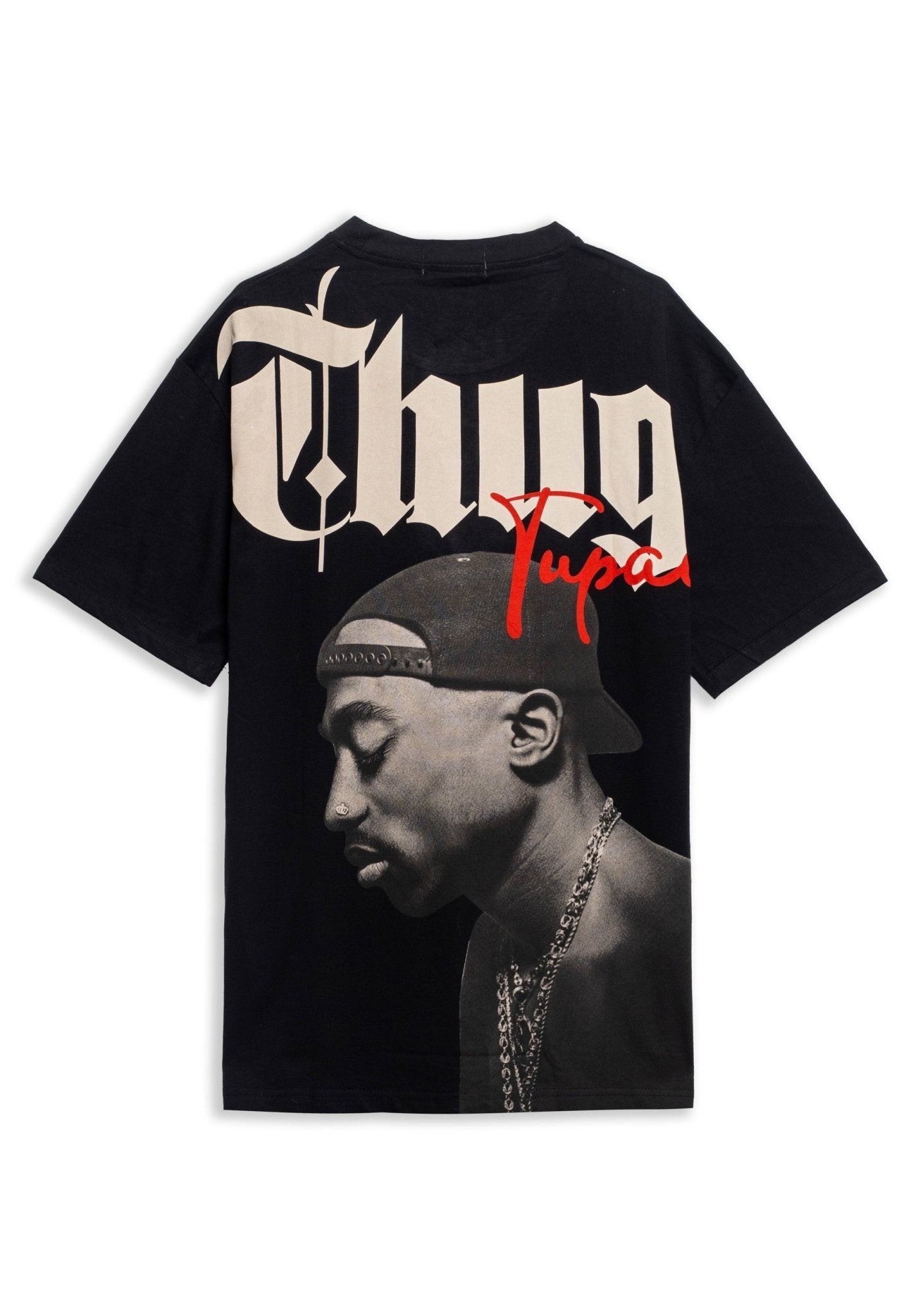 CAMISETA NEGRA THUG TUPAC OVERSIZED TEE - AREA ZERO