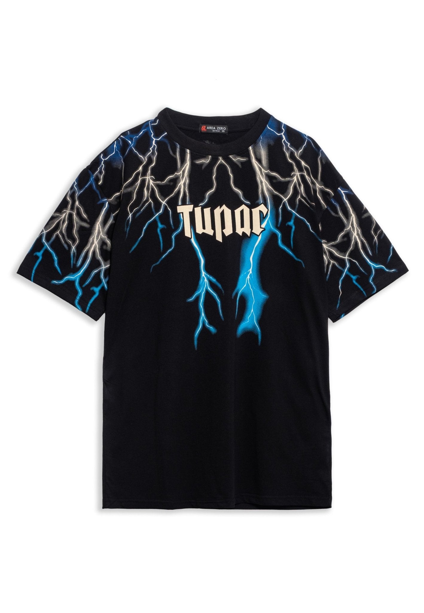 CAMISETA NEGRA TUPAC WINGS OVERSIZED TEE - AREA ZERO