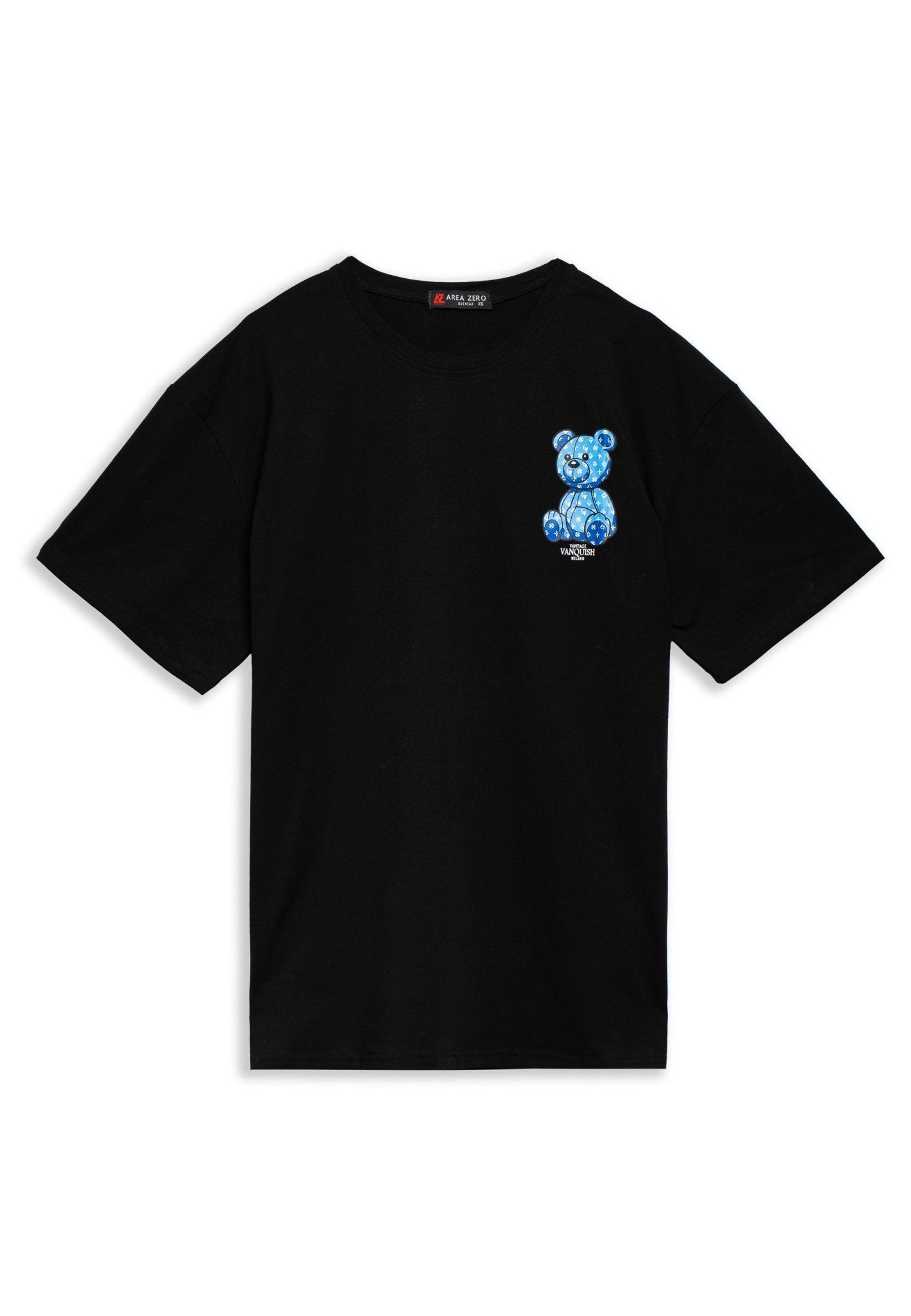 CAMISETA NEGRA/CELESTE VANTAGE BEAR OVERSIZED TEE - AREA ZERO