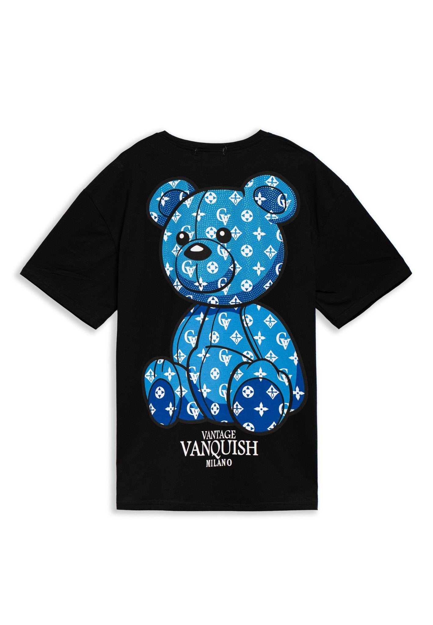 CAMISETA NEGRA/CELESTE VANTAGE BEAR OVERSIZED TEE - AREA ZERO