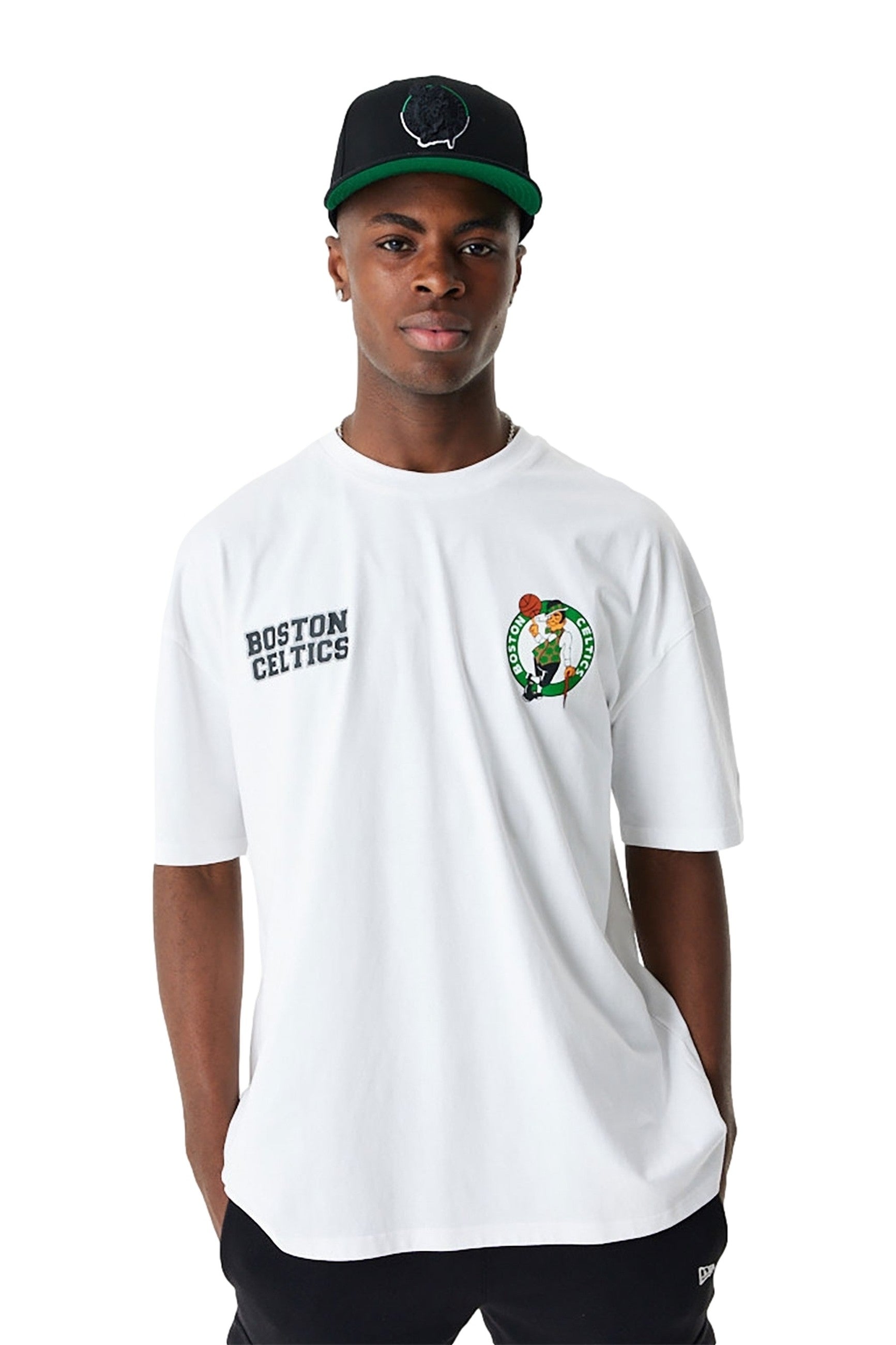 CAMISETA NEW ERA BLANCA CELTICS NBA LARGE GRPHC BP OS TEE BOSCEL