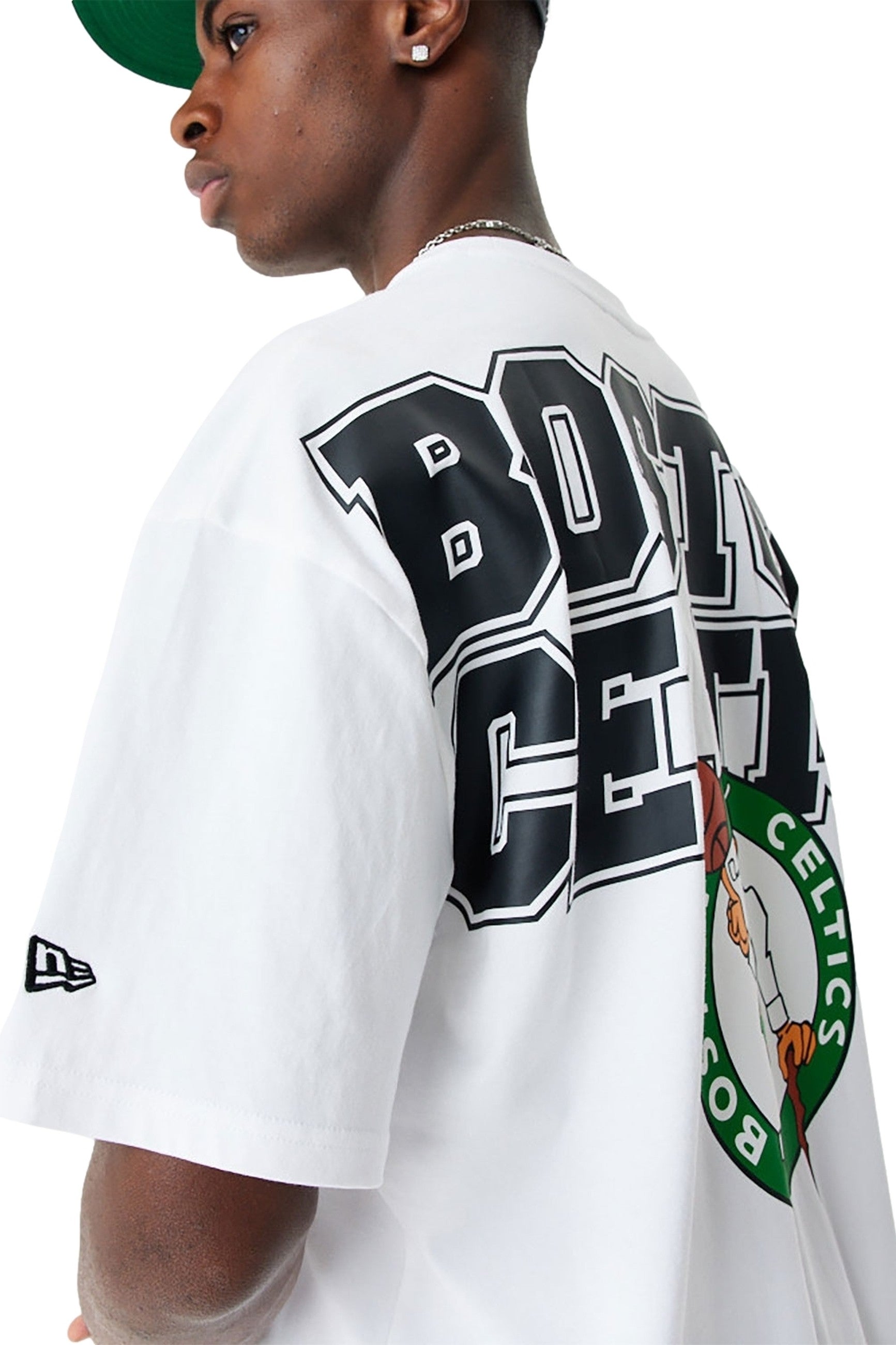 CAMISETA NEW ERA BLANCA CELTICS NBA LARGE GRPHC BP OS TEE BOSCEL