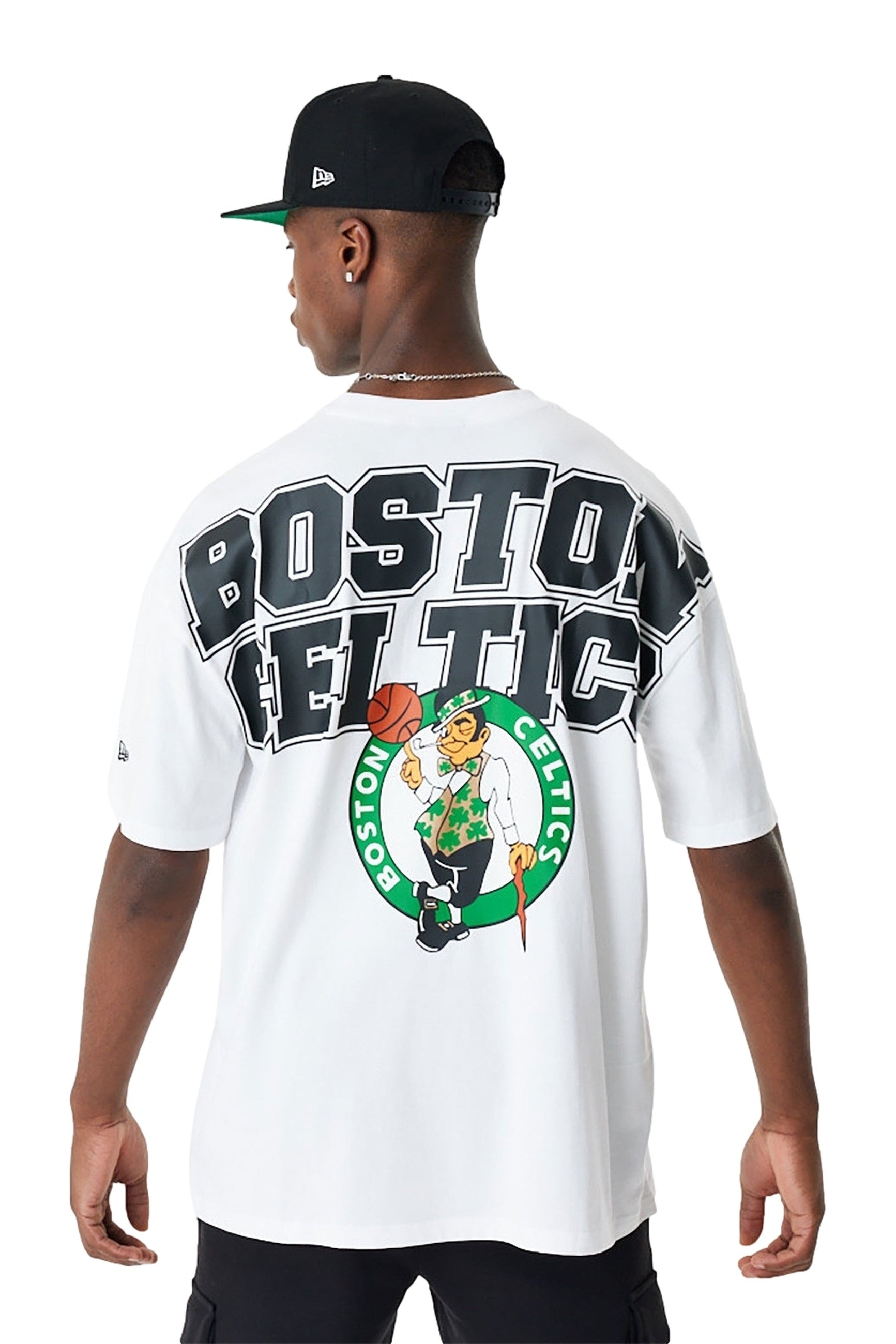 CAMISETA NEW ERA BLANCA CELTICS NBA LARGE GRPHC BP OS TEE BOSCEL