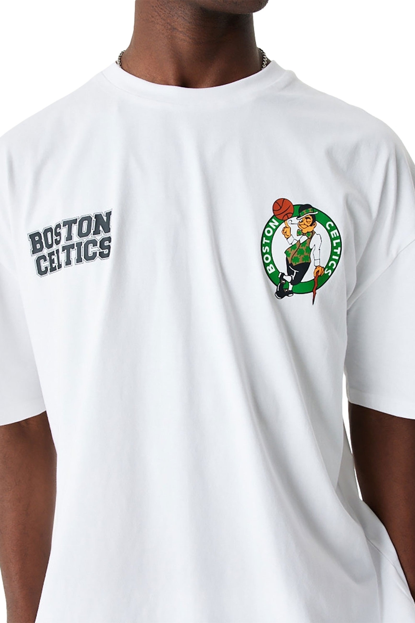 CAMISETA NEW ERA BLANCA CELTICS NBA LARGE GRPHC BP OS TEE BOSCEL