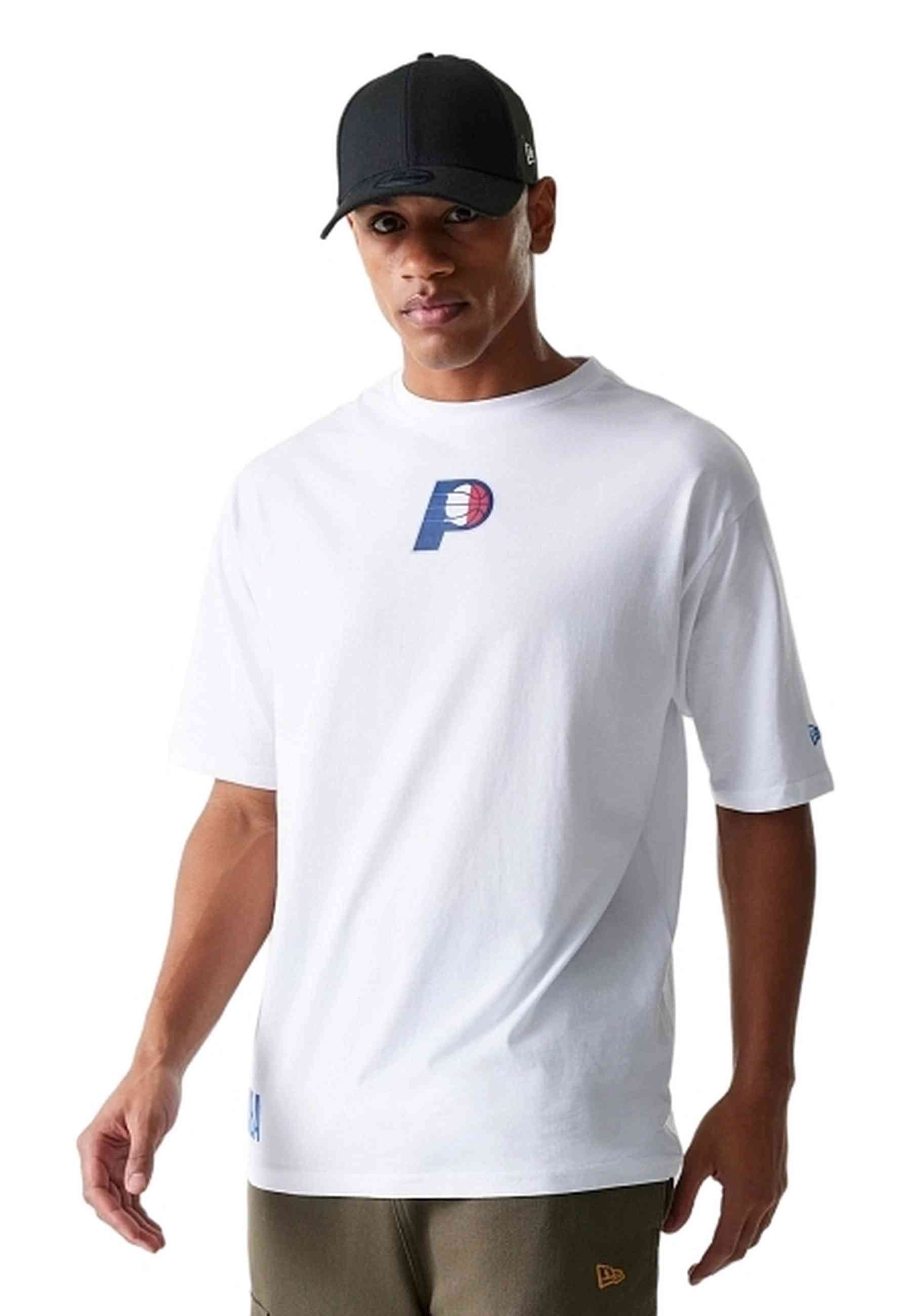 CAMISETA NEW ERA BLANCA PACERS NBA PARIS GAMES OS TEE INDPAC