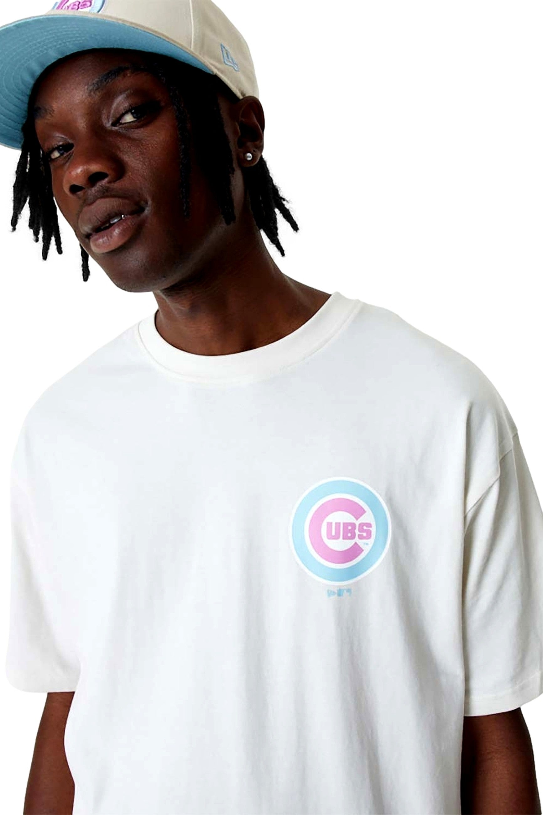 CAMISETA NEW ERA BLANCA CUBS MLN PASTEL OS TEE CHICUB