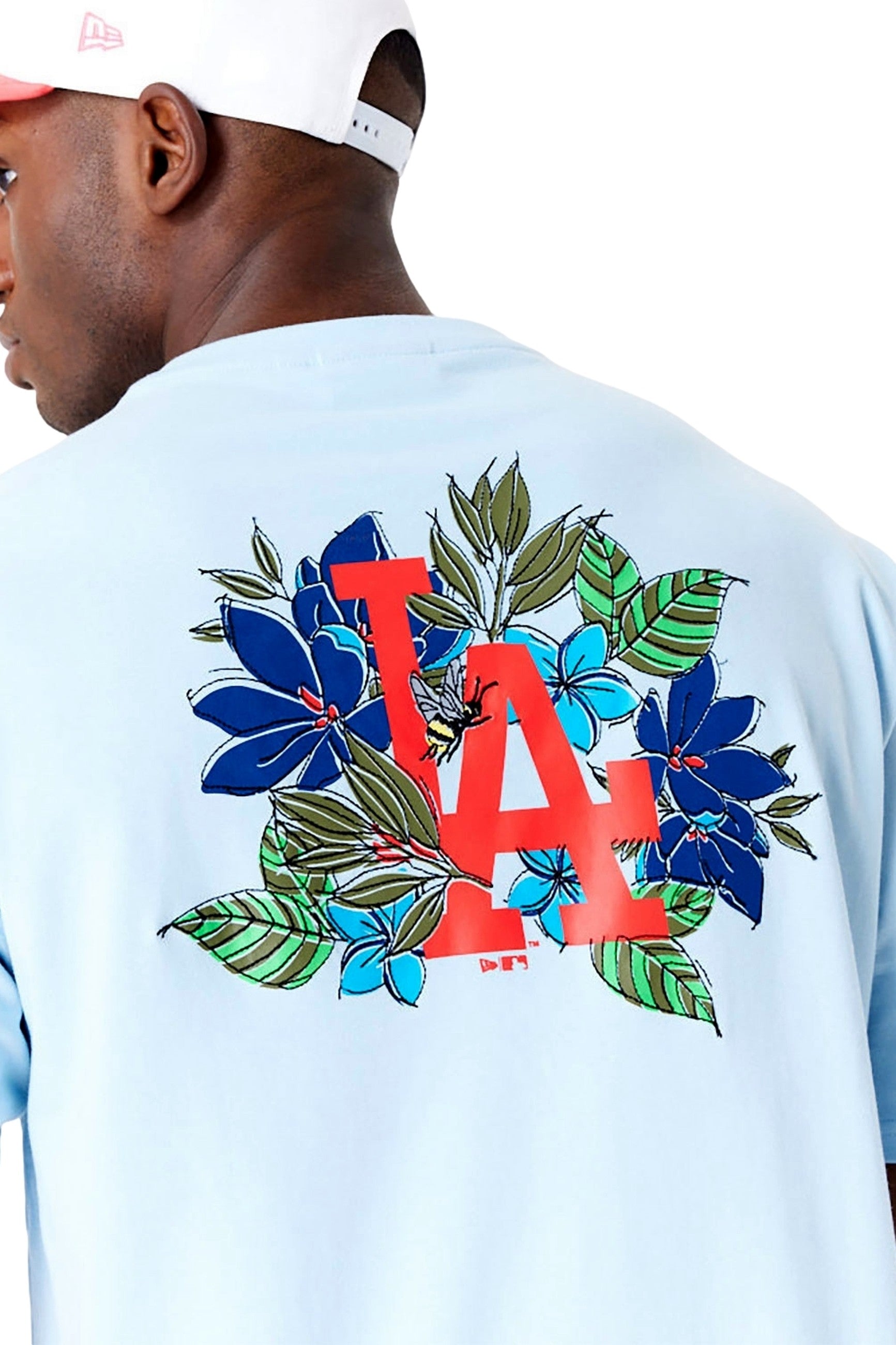 CAMISETA NEW ERA CELESTE DODGERS MLB FLORAL GRPHC OS TEE LOSDOD