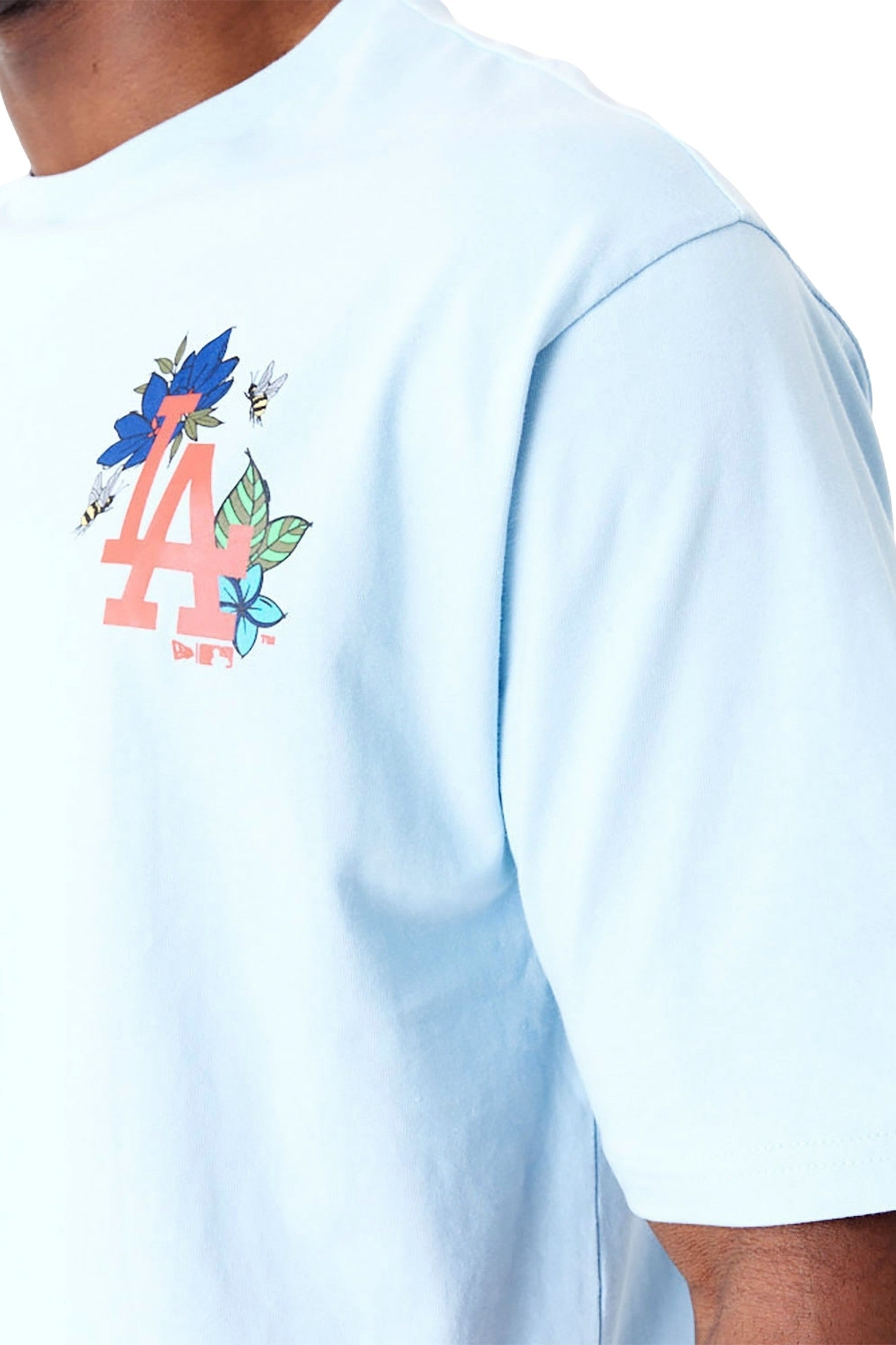 CAMISETA NEW ERA CELESTE DODGERS MLB FLORAL GRPHC OS TEE LOSDOD
