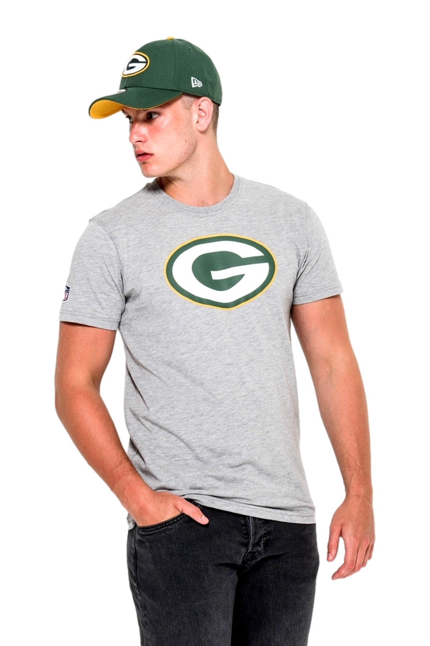 CAMISETA NEW ERA GRIS PACKERS TEAM LOGO TEE