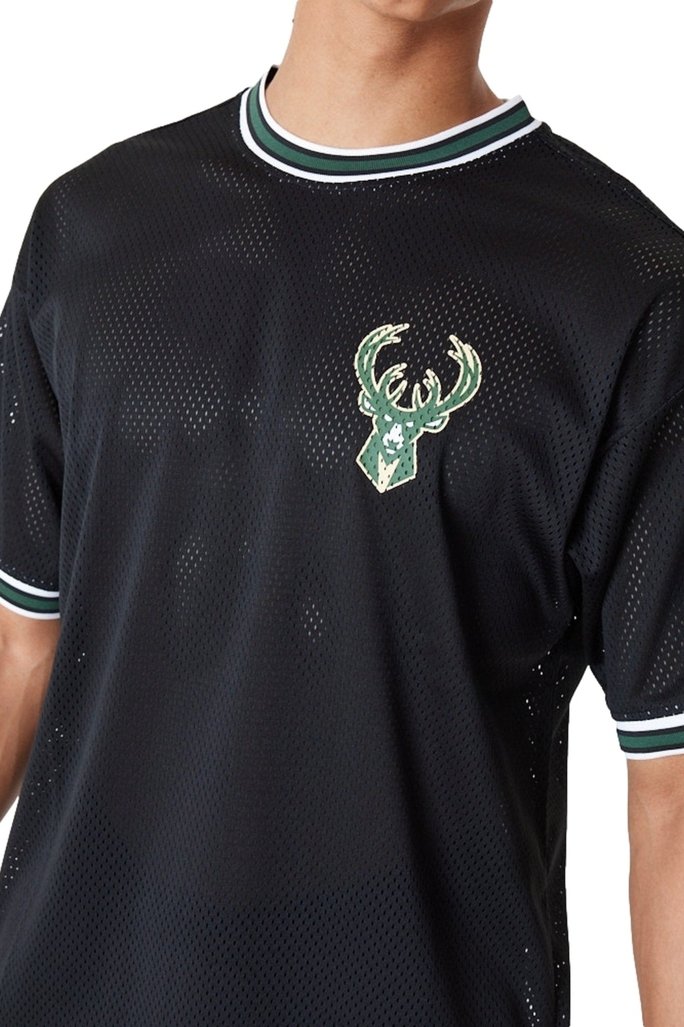 CAMISETA NEW ERA NEGRA BUCKS NBA OS MESH TEE MILBUC - AREA ZERO